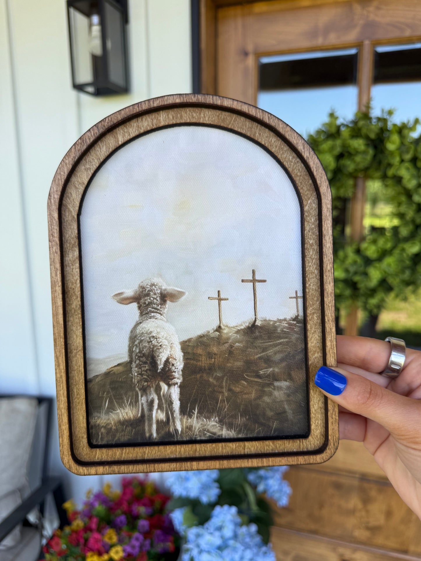 Crosses Lamb Framed Art