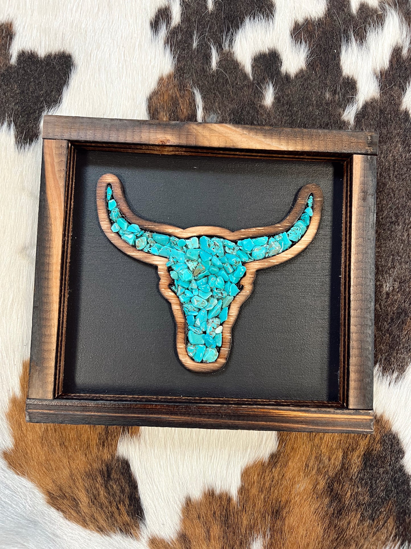 Turquoise Cow Skull Wall Decor