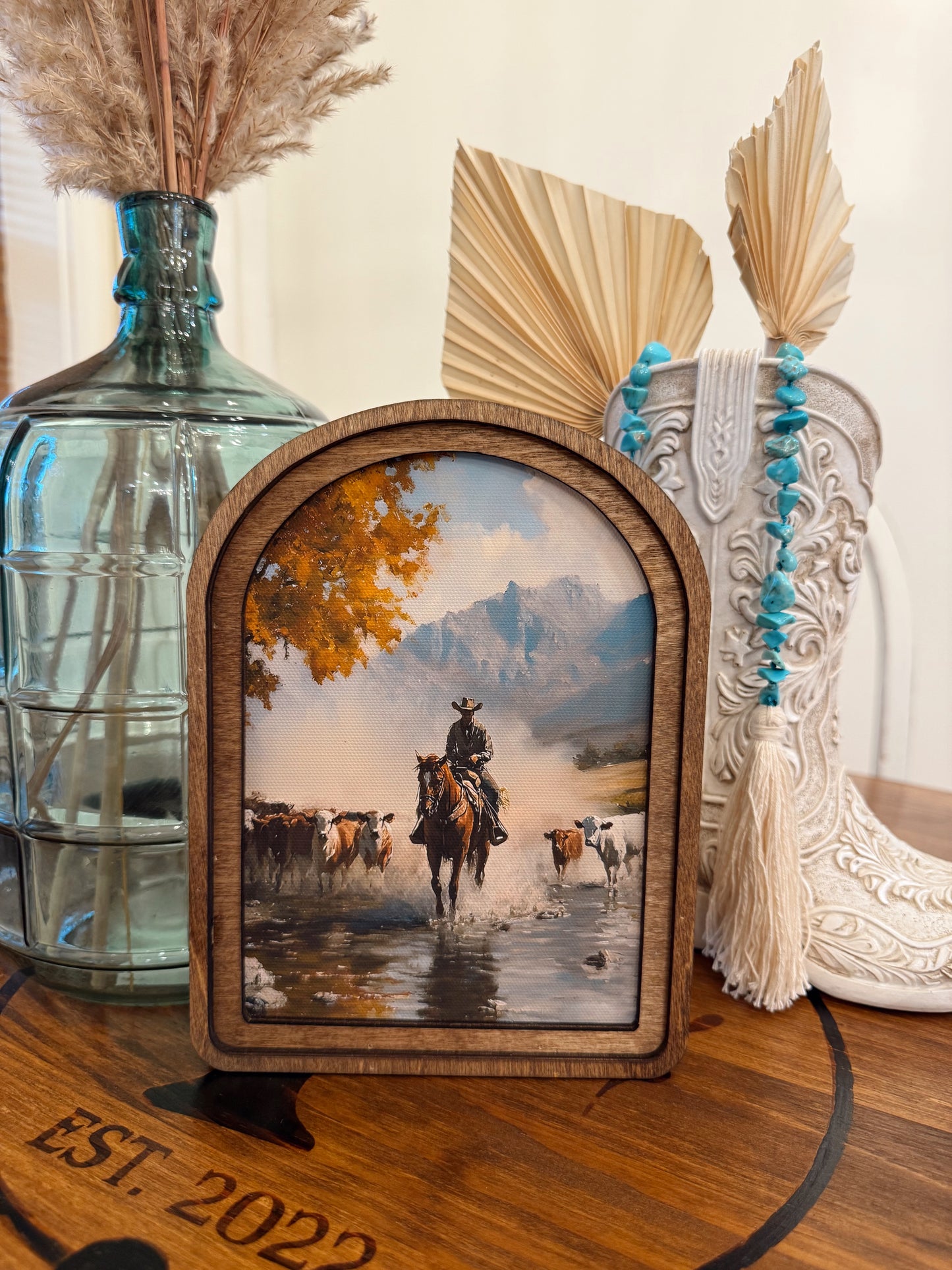 Cowboy Creek Framed Art