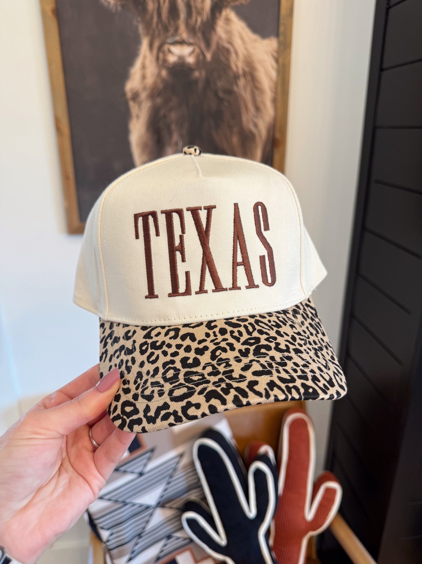 Texas Leopard Trucker Hat