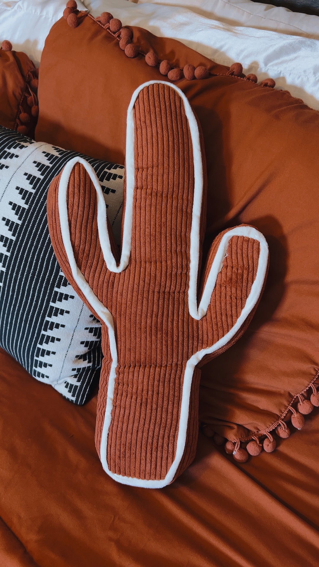 Rust Cactus Pillow