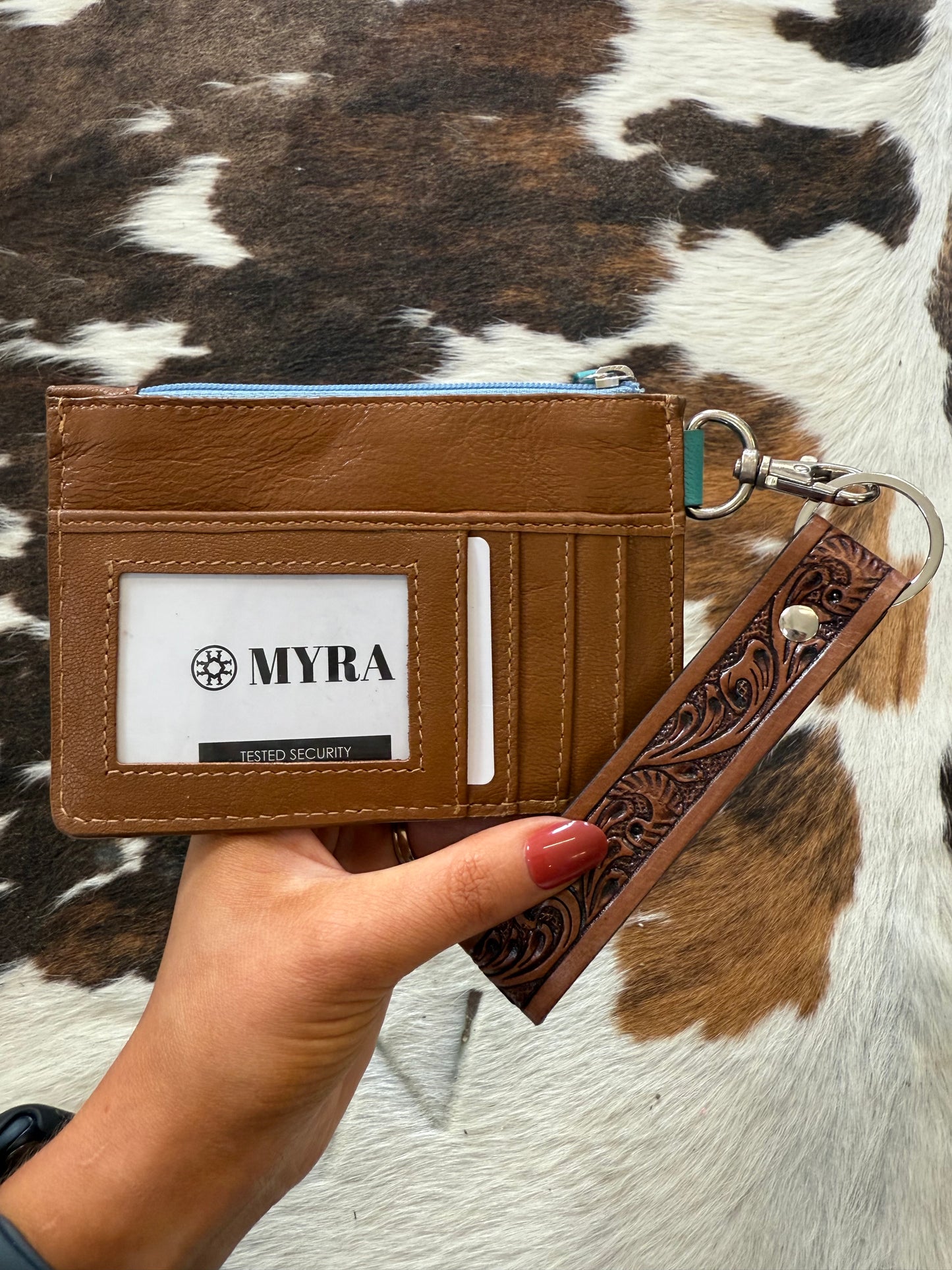 Longhorn Tooled Card Holder