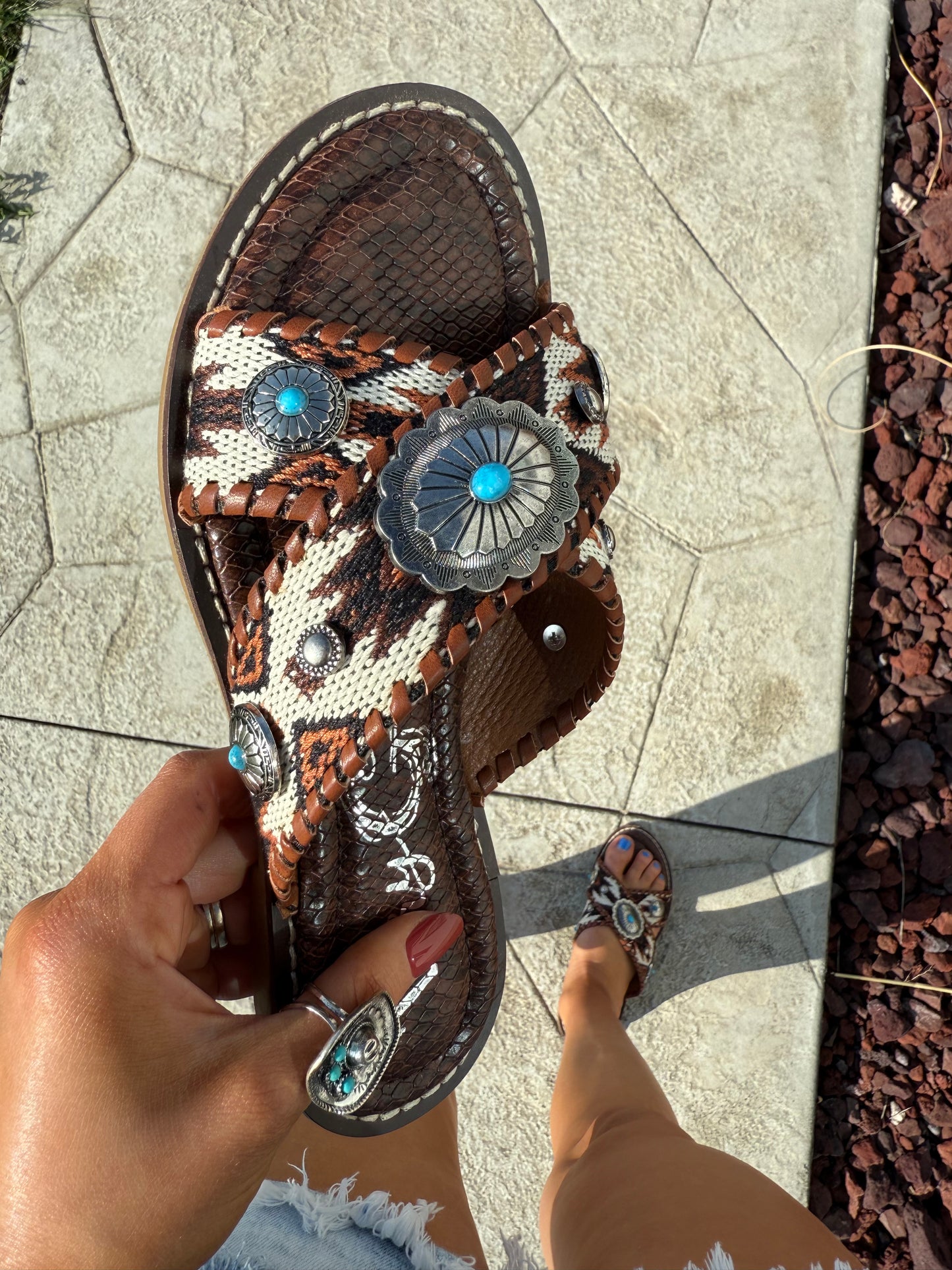 Jungle Western Slip On Sandal