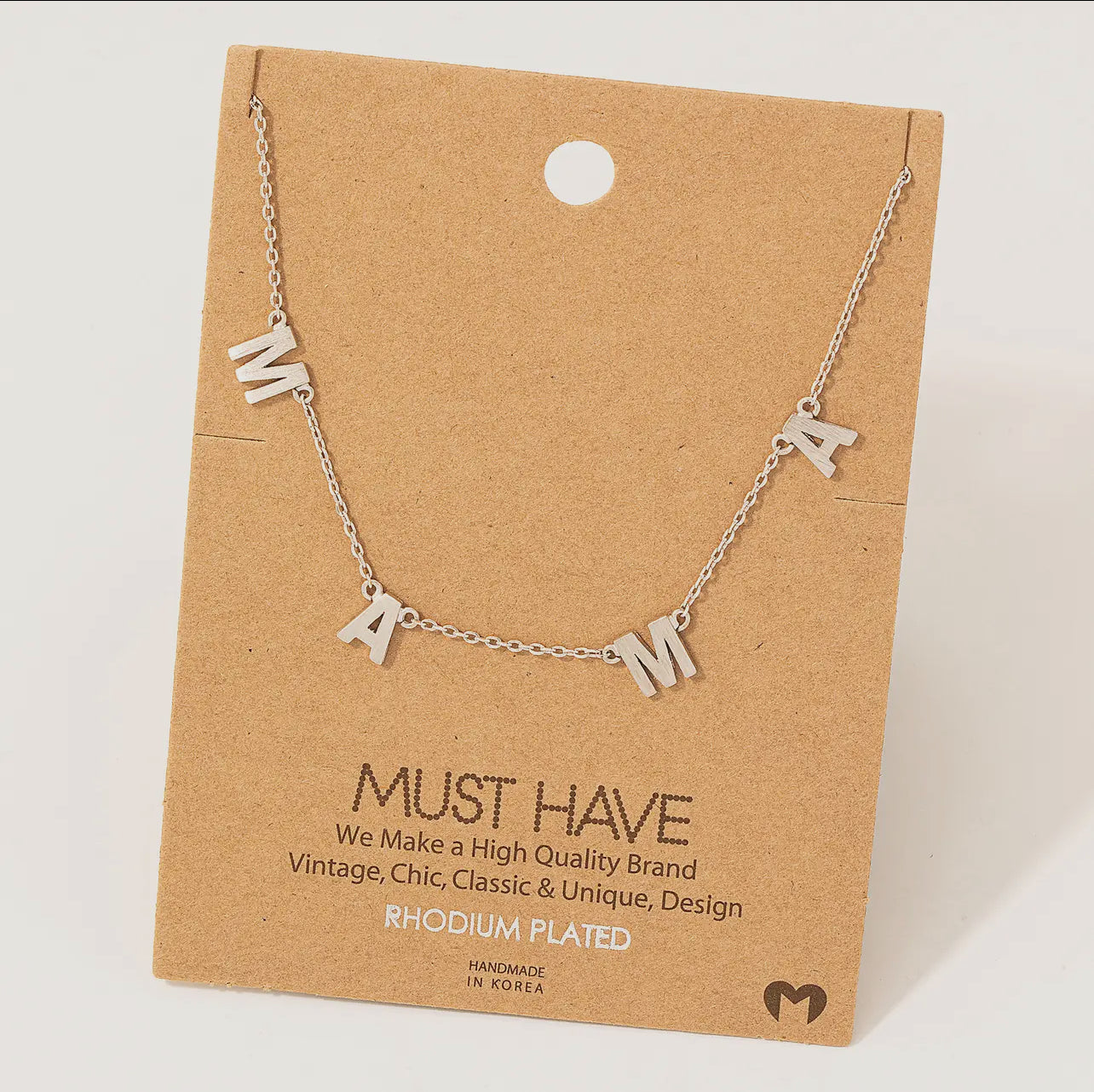 Silver Mama Necklace