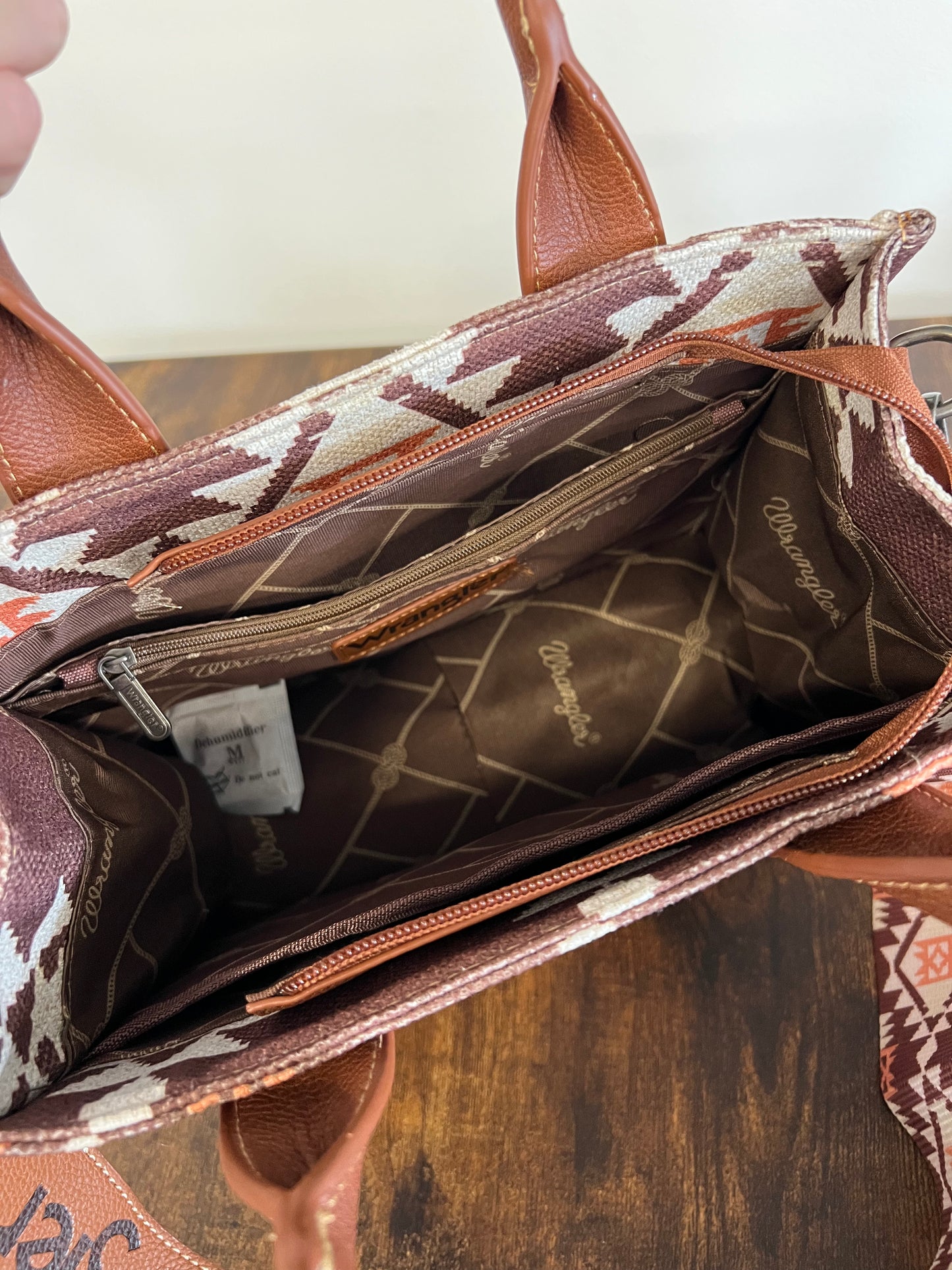 Brown & Orange Southwest Wrangler Tote - Small
