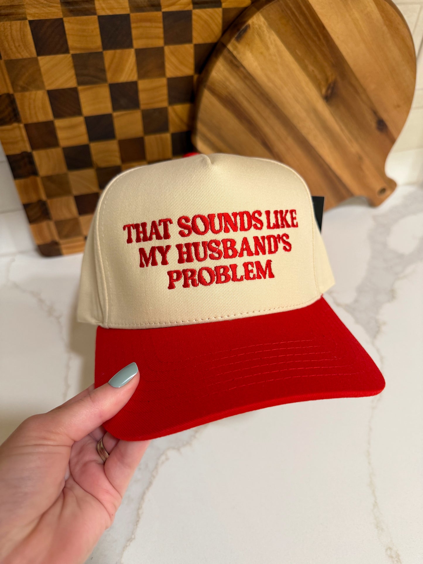 Husband’s Problem Trucker Hat (Red)