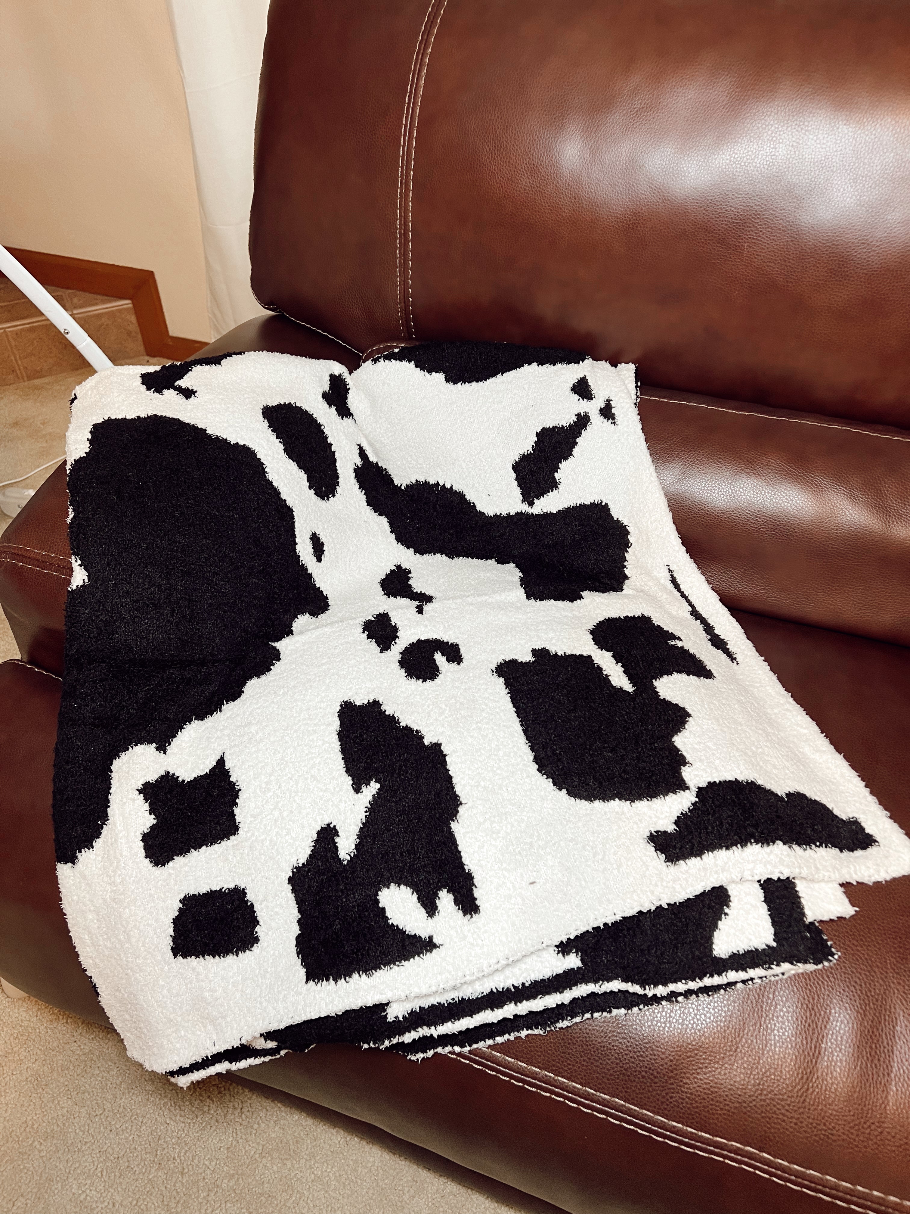 Cow print soft discount blanket