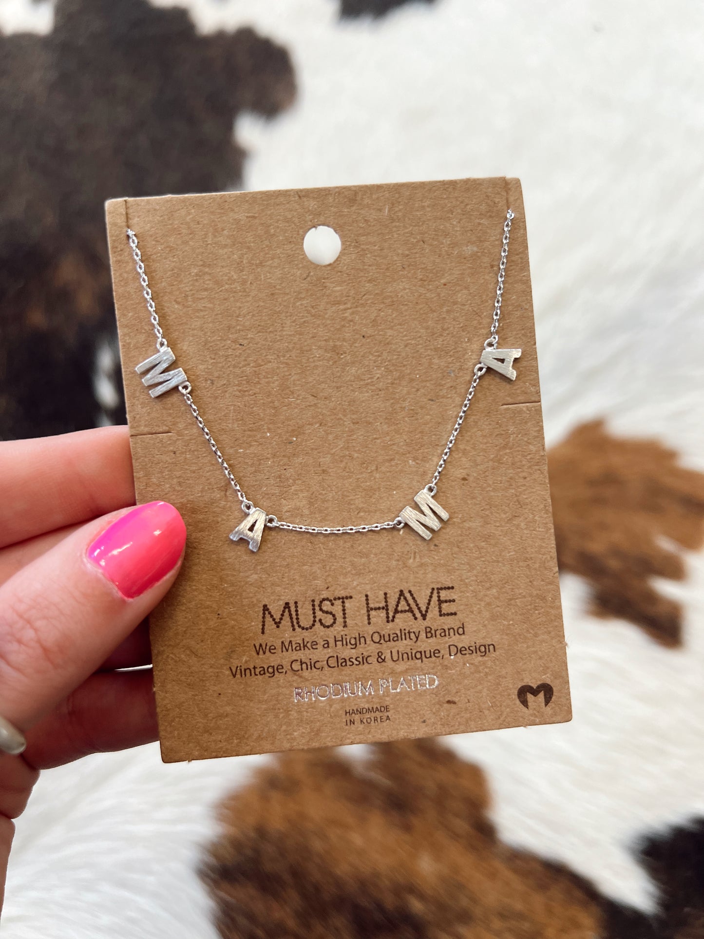 Silver Mama Necklace