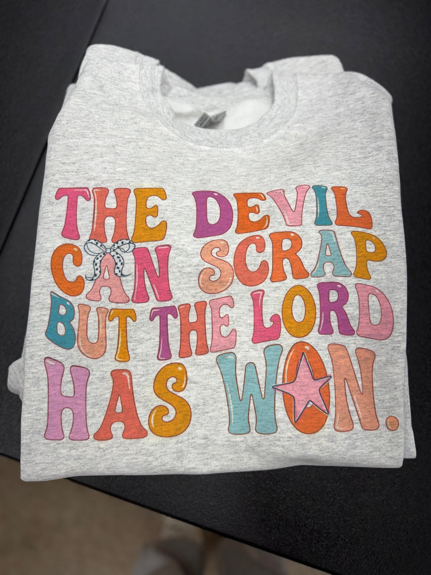 LORD HAS WON - bubble letters