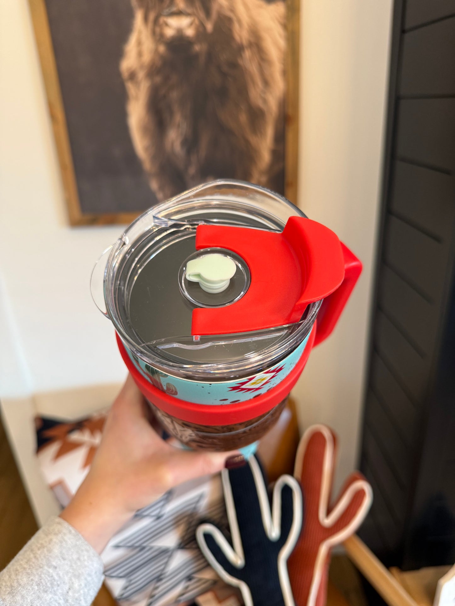 Wide Wyoming Skull Tumbler