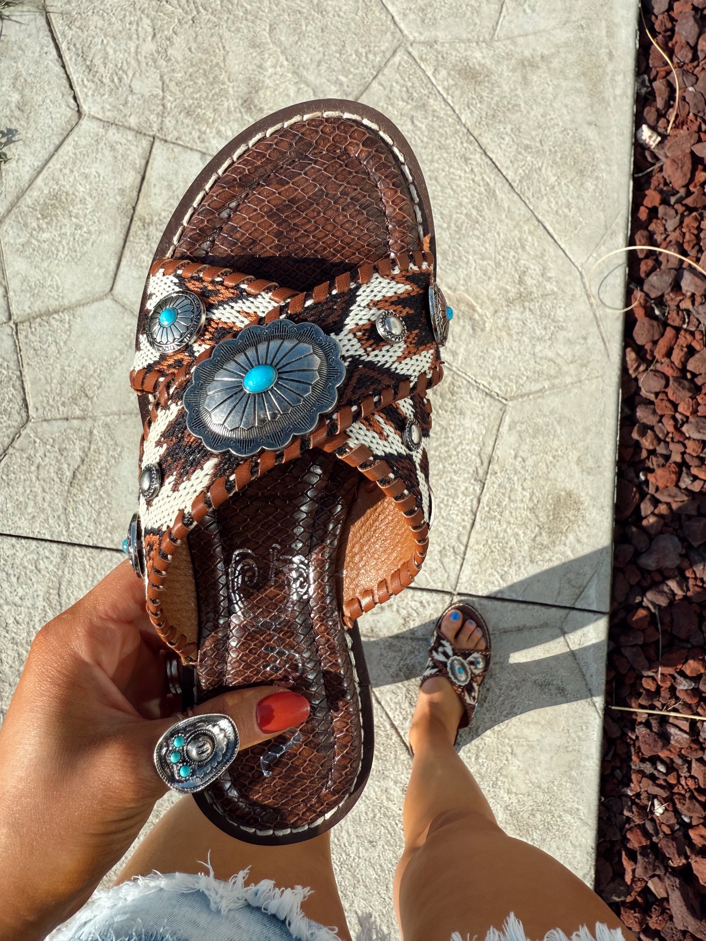 Jungle Western Slip On Sandal