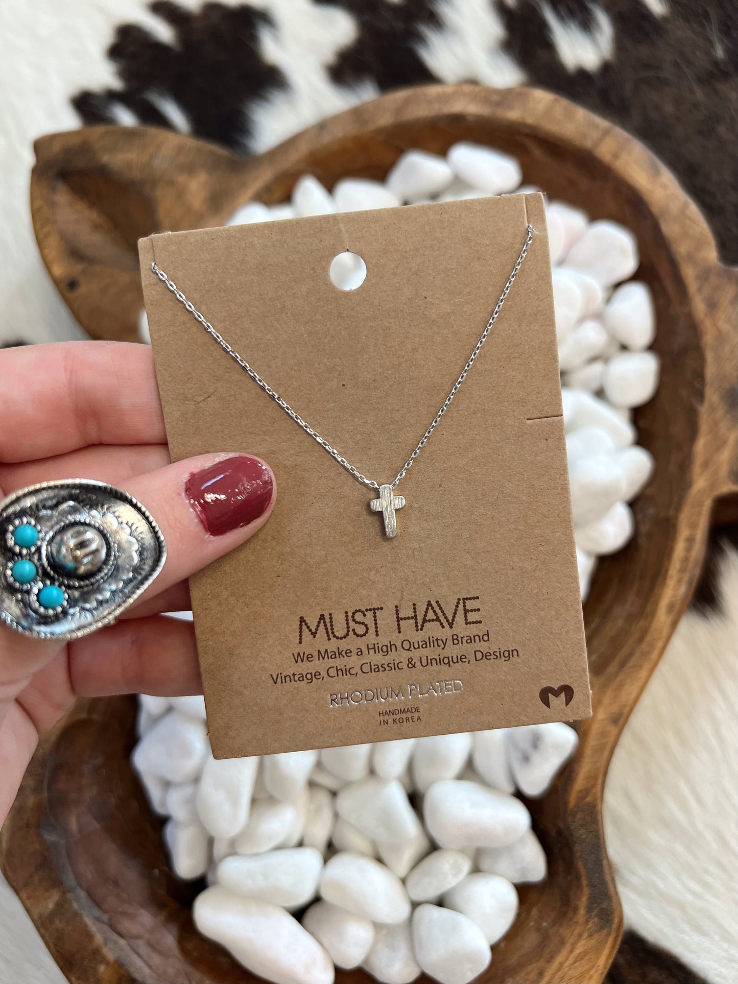 Dainty Silver Cross Necklace