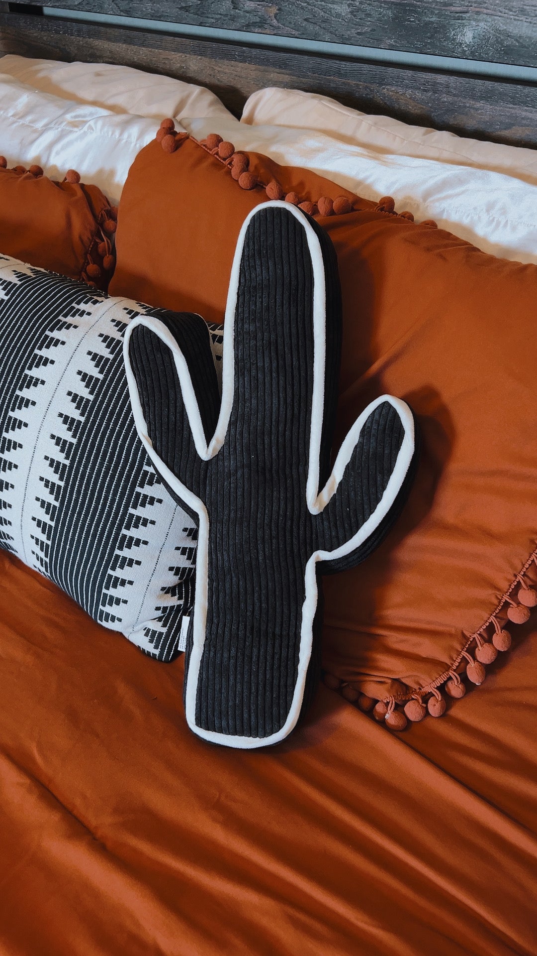 Black Cactus Pillow