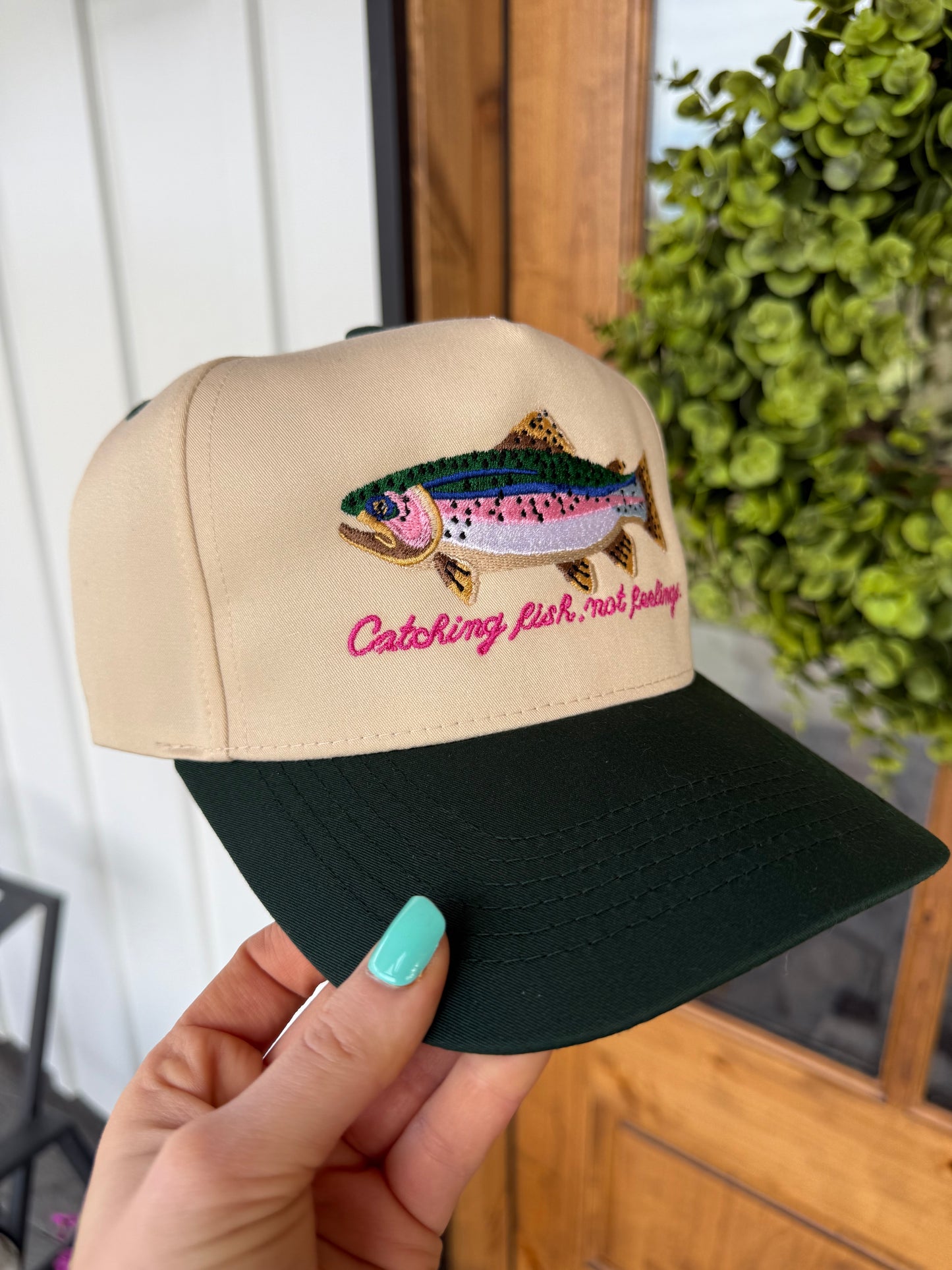 Catch Fish Not Feelings Embroidered Hat