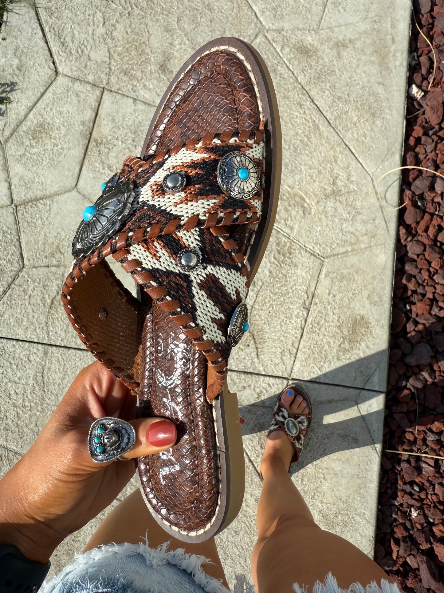 Jungle Western Slip On Sandal