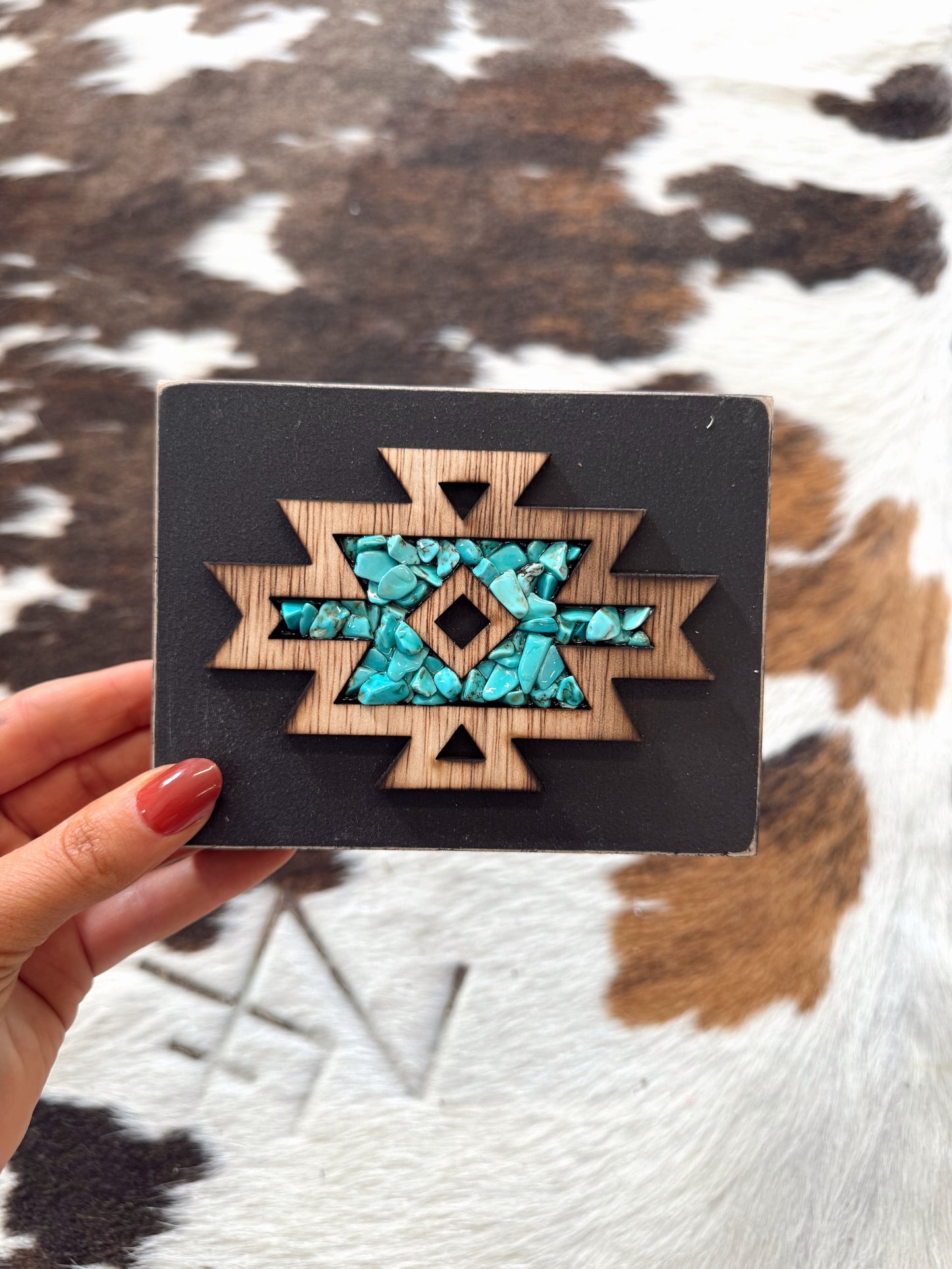 Mini Turquoise Aztec Sign