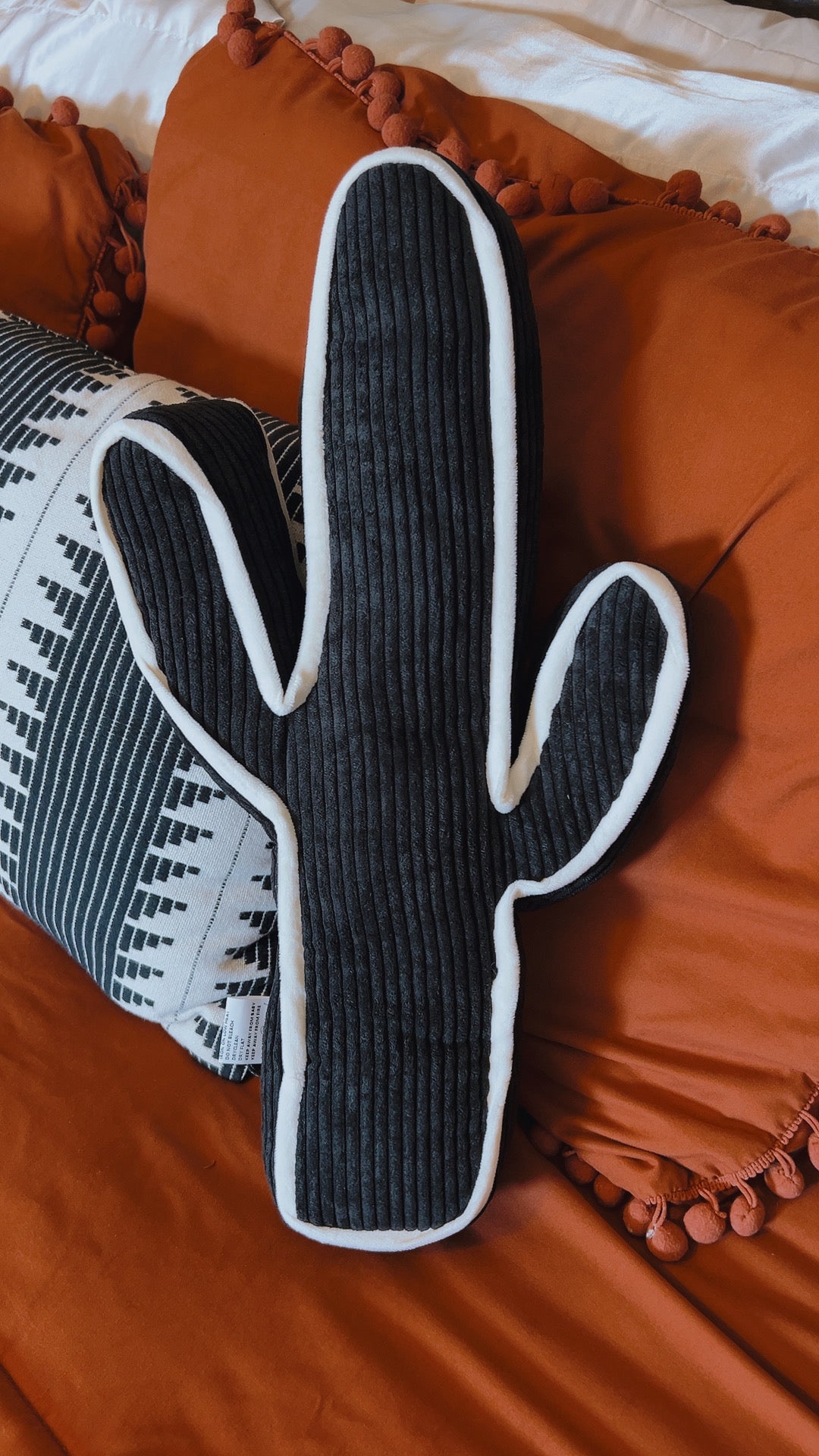 Black Cactus Pillow