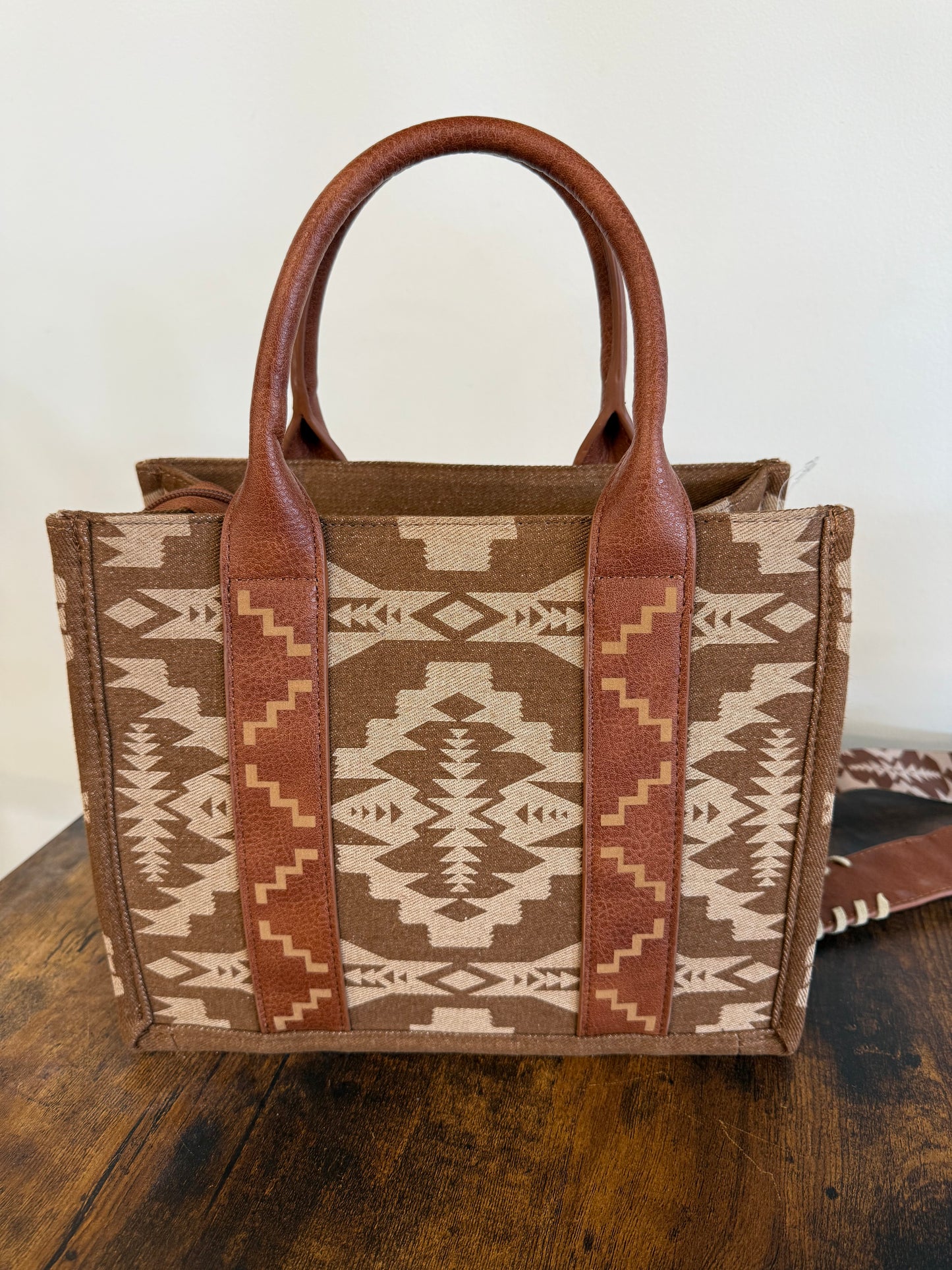 Brown Aztec Wrangler Tote Bag