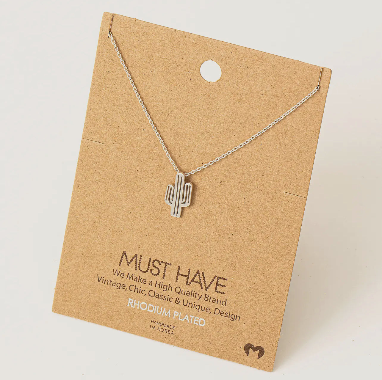 Silver Cactus Necklace