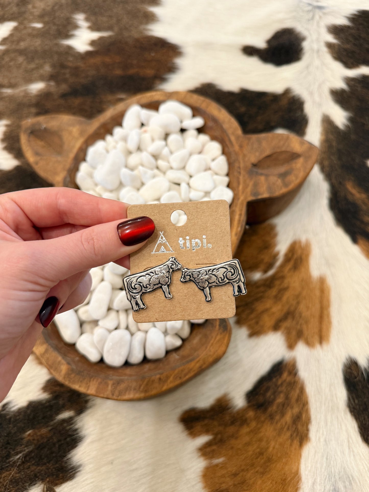 Silver Cow Studs