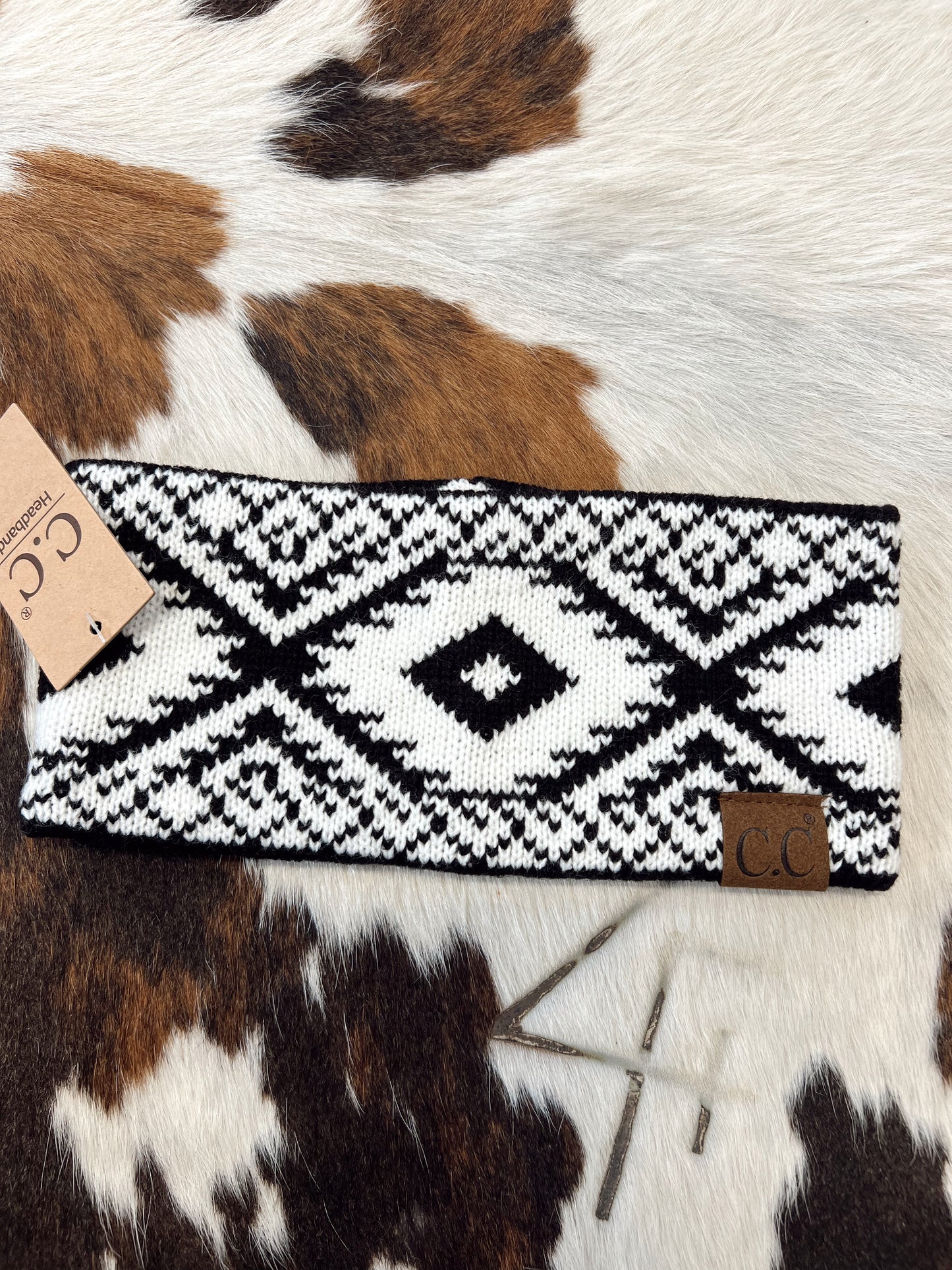 C.C Aztec Headband (B&W)