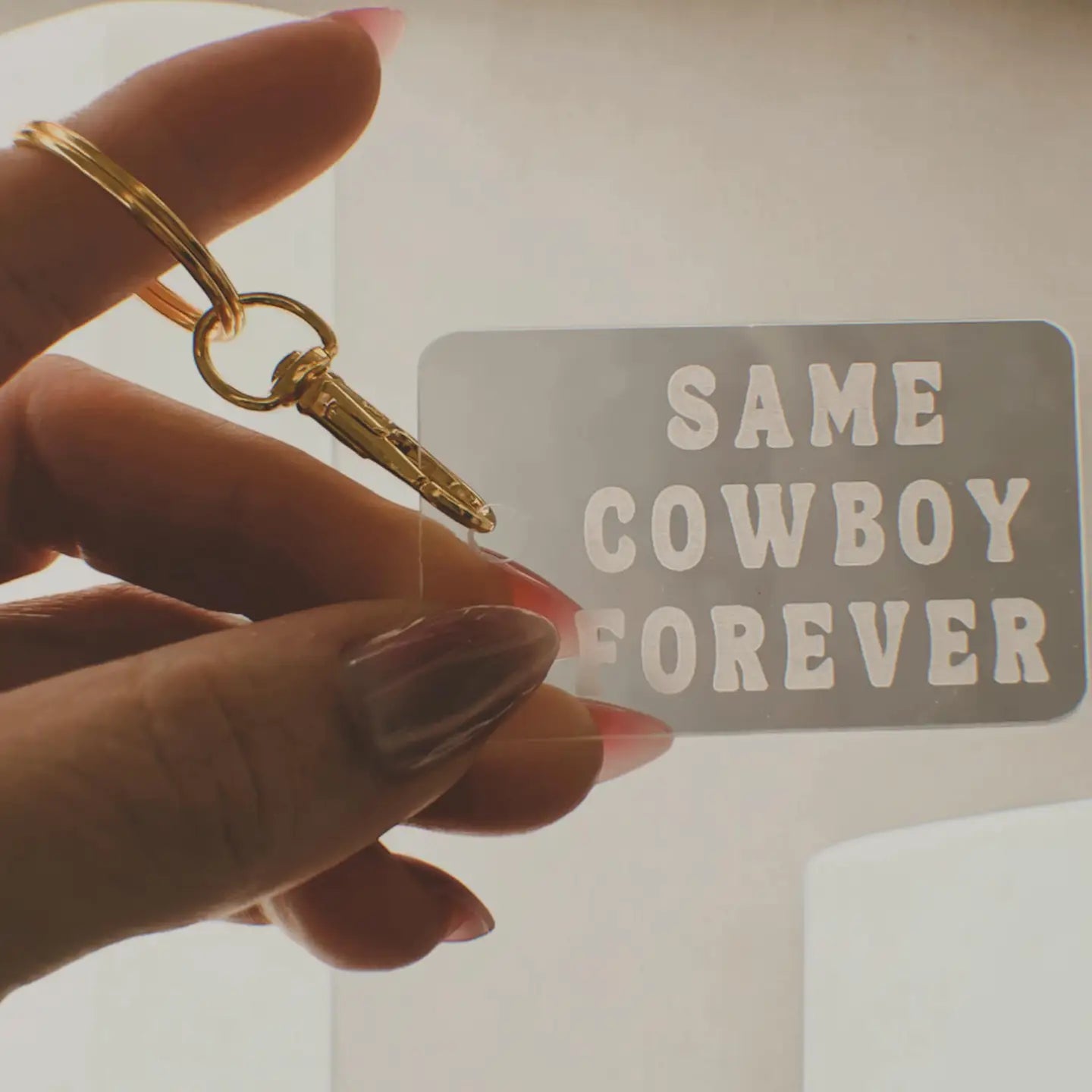 SAME COWBOY FOREVER KEYCHAIN