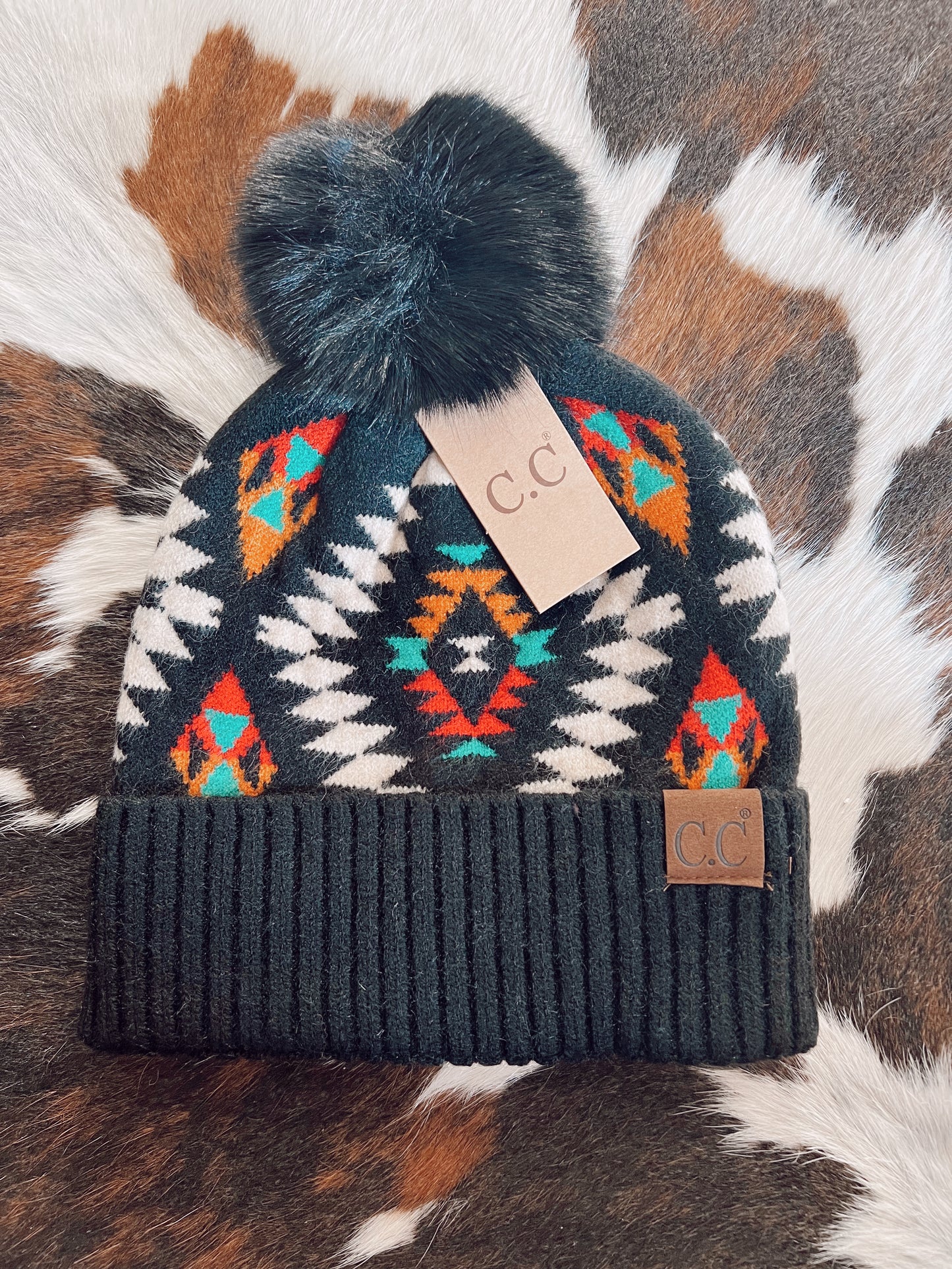 Black Aztec CC Beanie