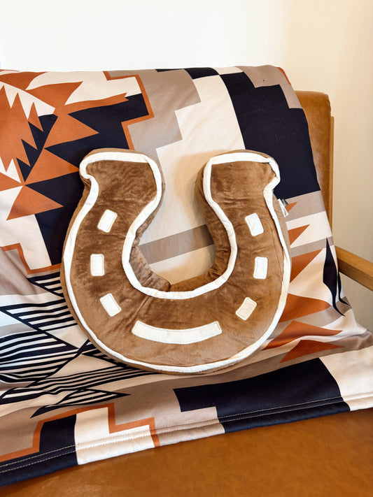 Brown Horseshoe Pillow