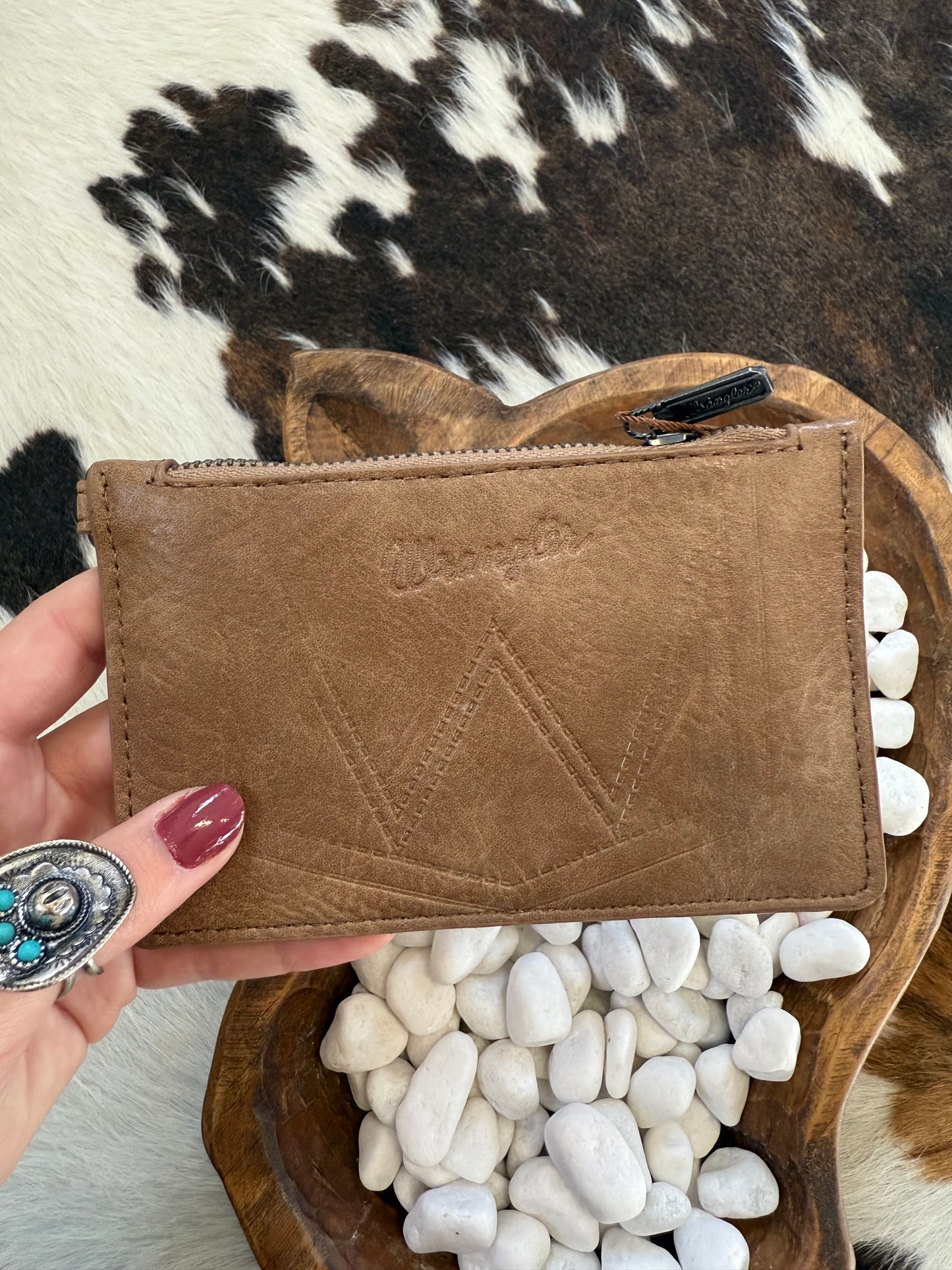 Khaki Wrangler Wristlet Card Wallet