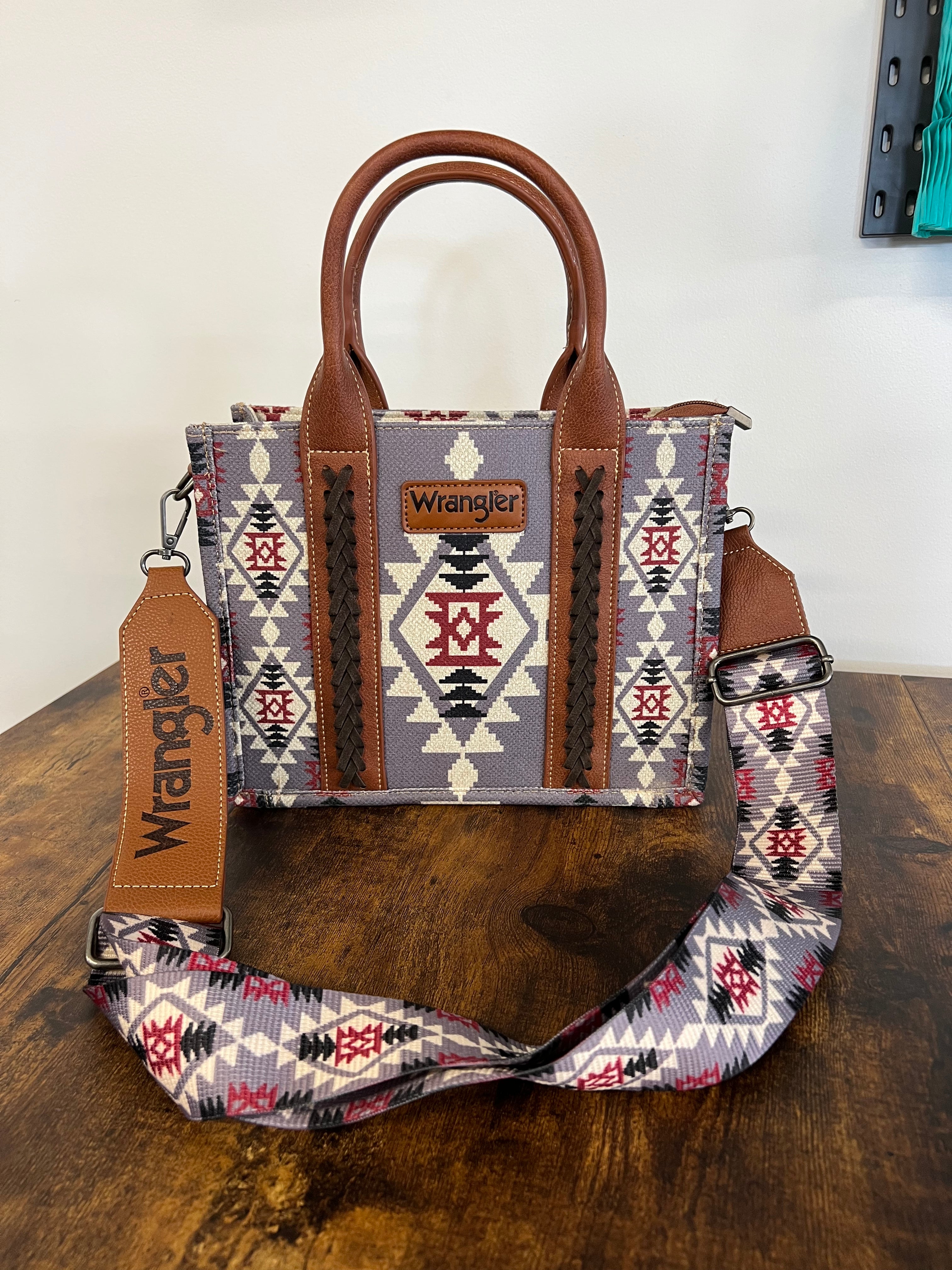 Wrangler Crossbody Bags for Women Western Hand Woven Satchel Purse, Grey -  Walmart.com