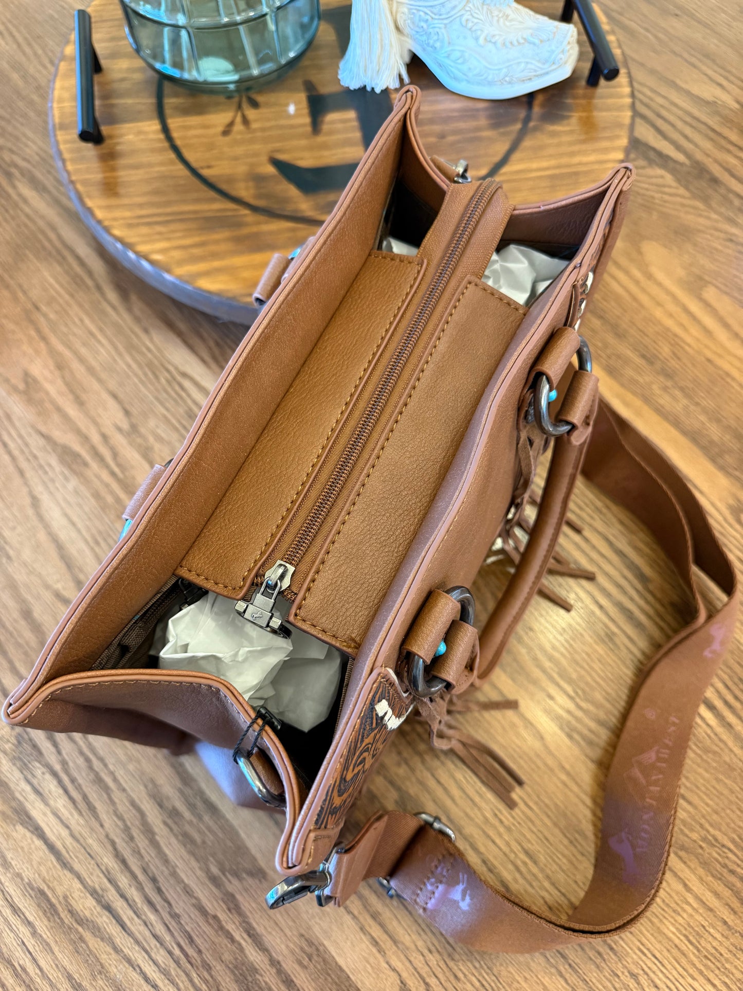 Paige Tooled Concho Crossbody Tote