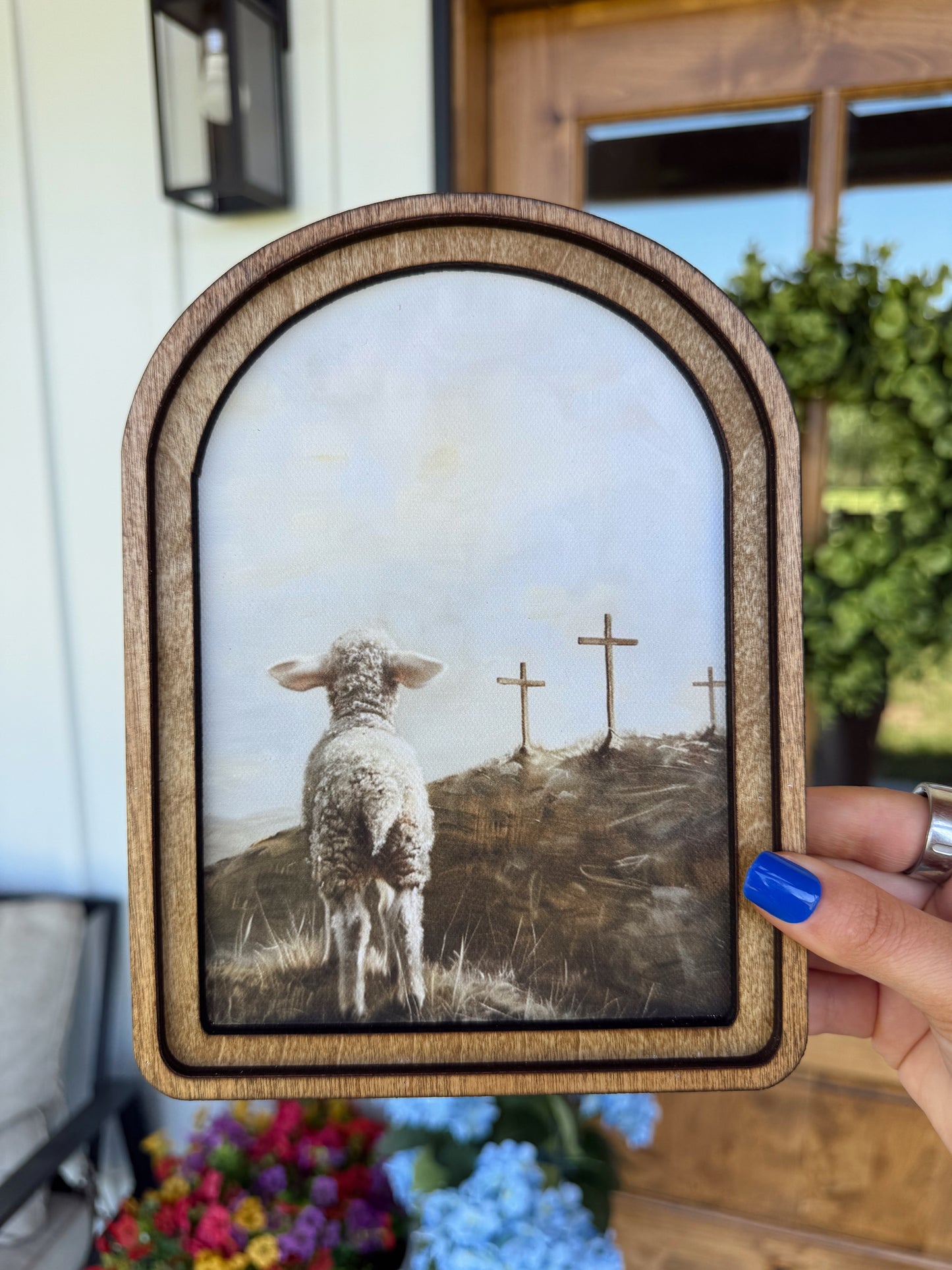 Crosses Lamb Framed Art