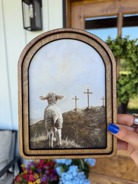 Crosses Lamb Framed Art