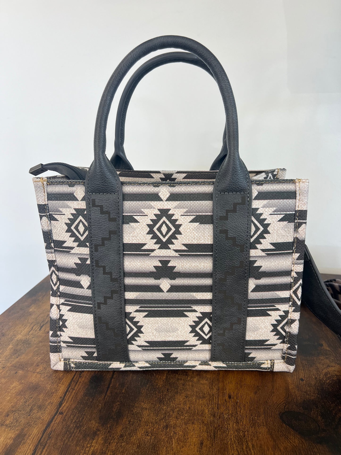 Black & Grey Southwest Wrangler Tote - Small