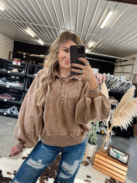 Payton Balloon Sleeve Pullover