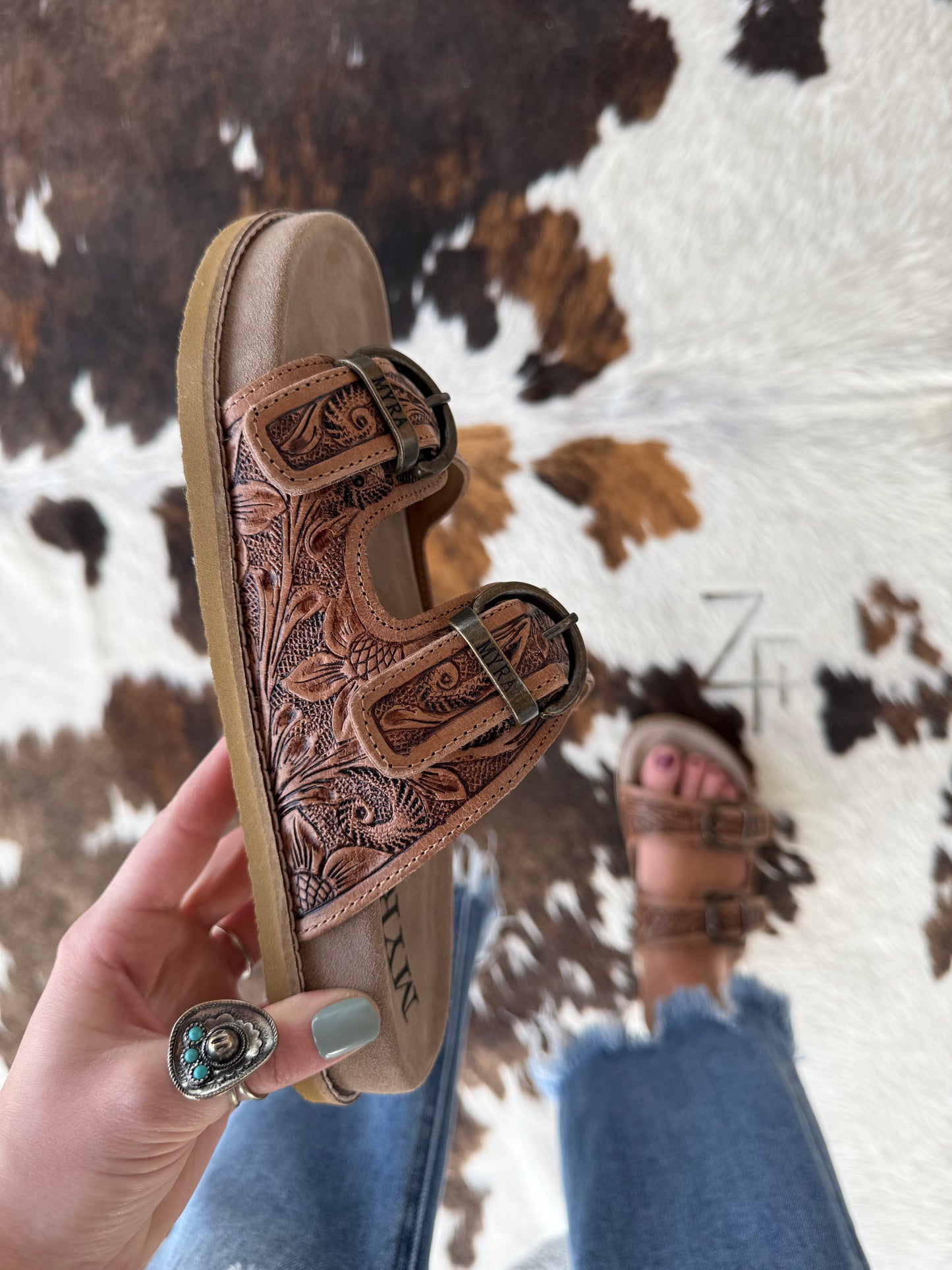 Willow Bloom Leather Sandals