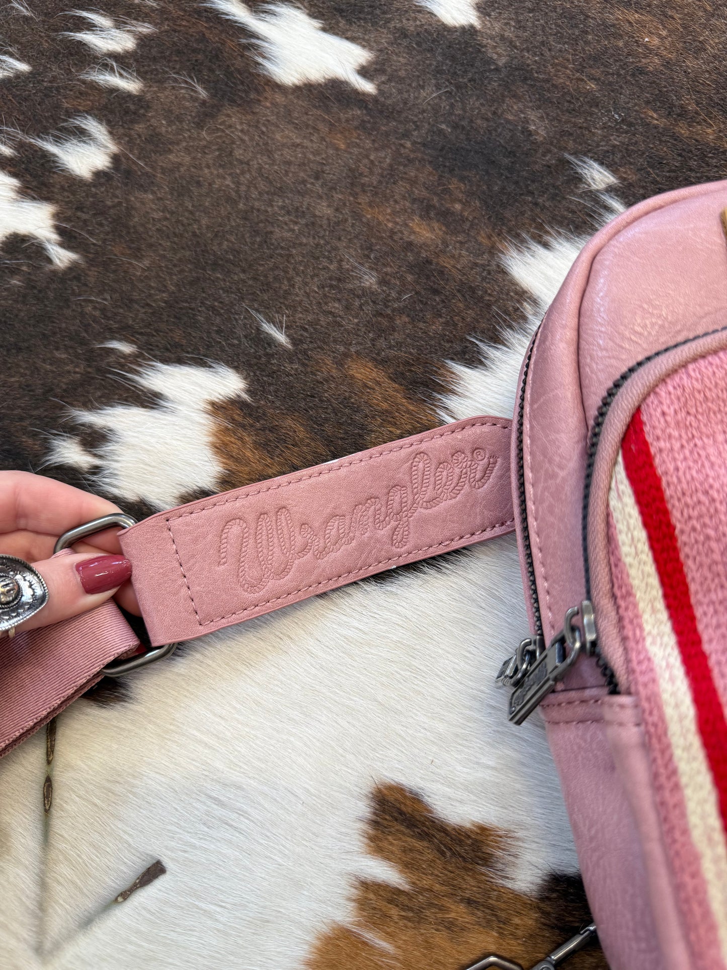 Pink Wrangler Aztec Sling Bag