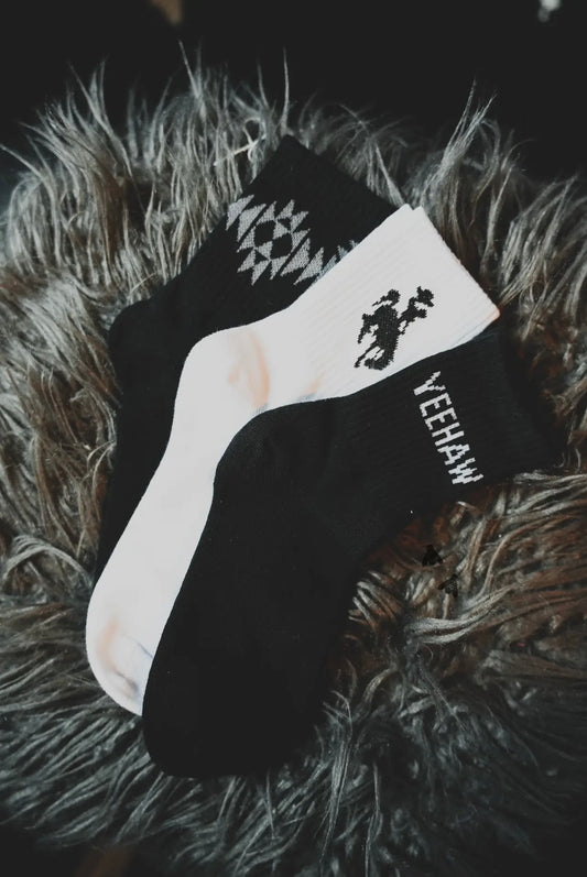 B&W Western Sock Set