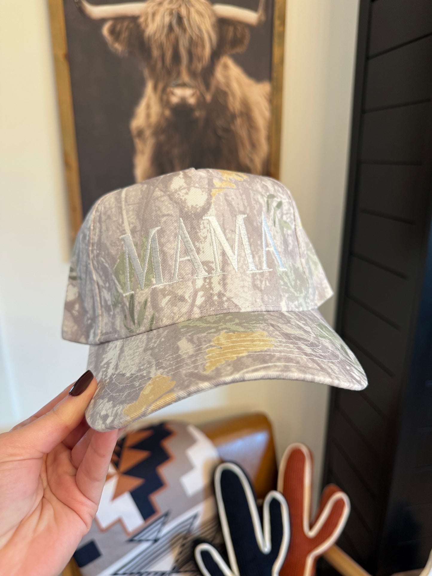 Vintage Camo Mama Trucker Hat