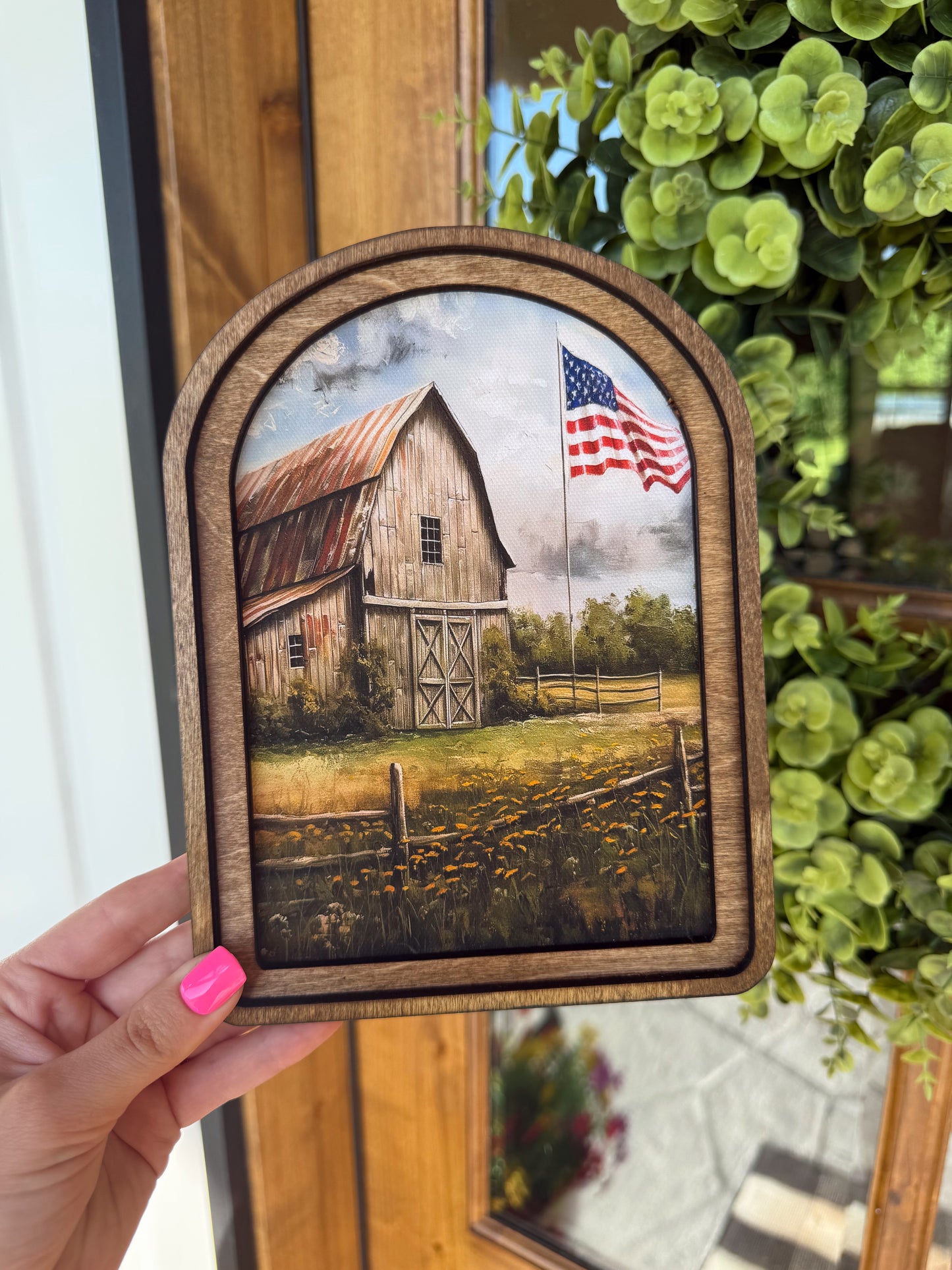 Patriotic Homestead Framed Art