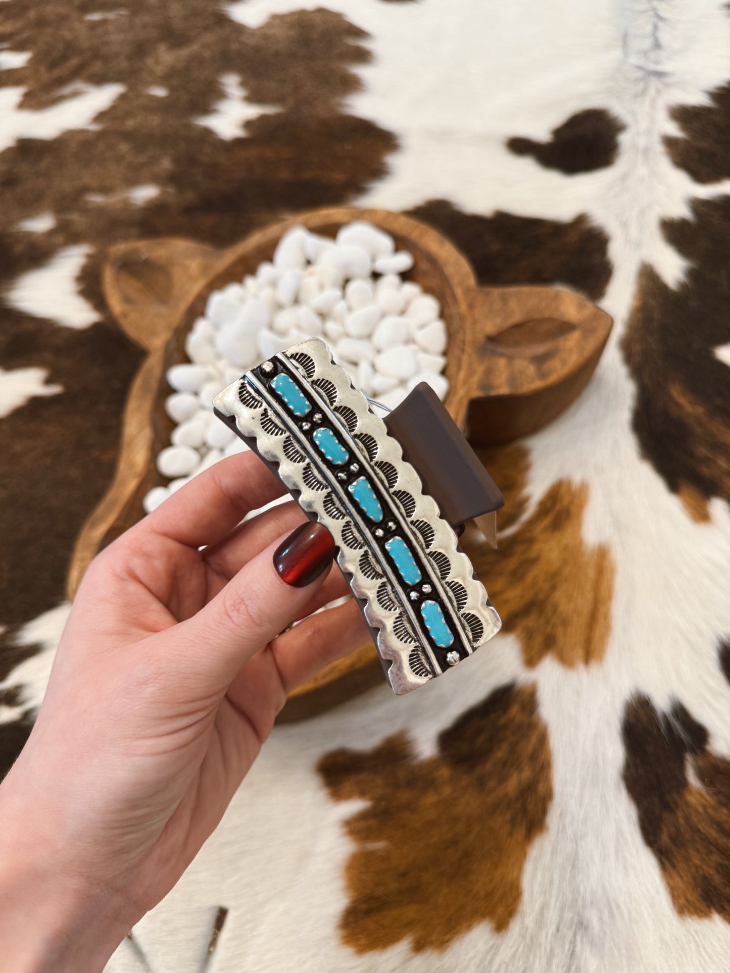 Western Turquoise Claw Hair Clip