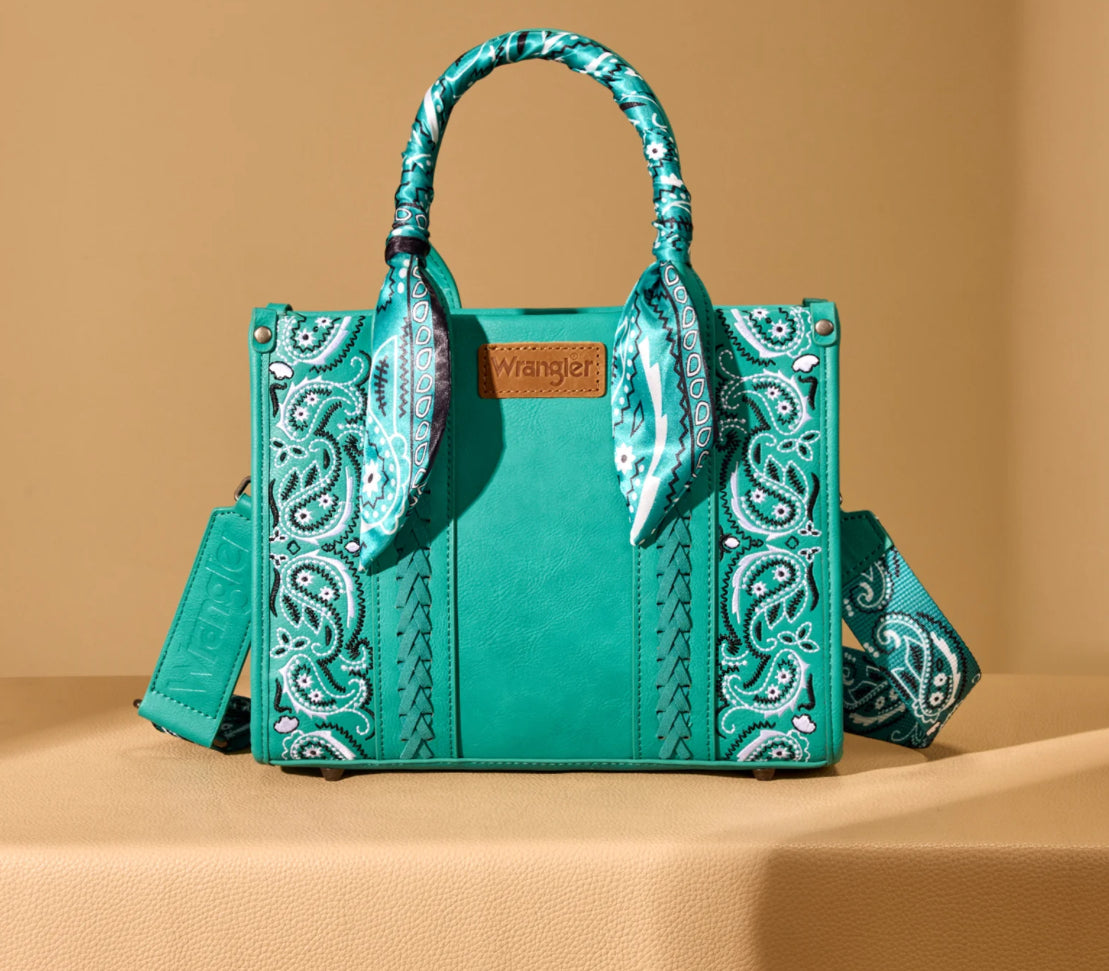 Wrangler Turquoise Bandana Crossbody Bag