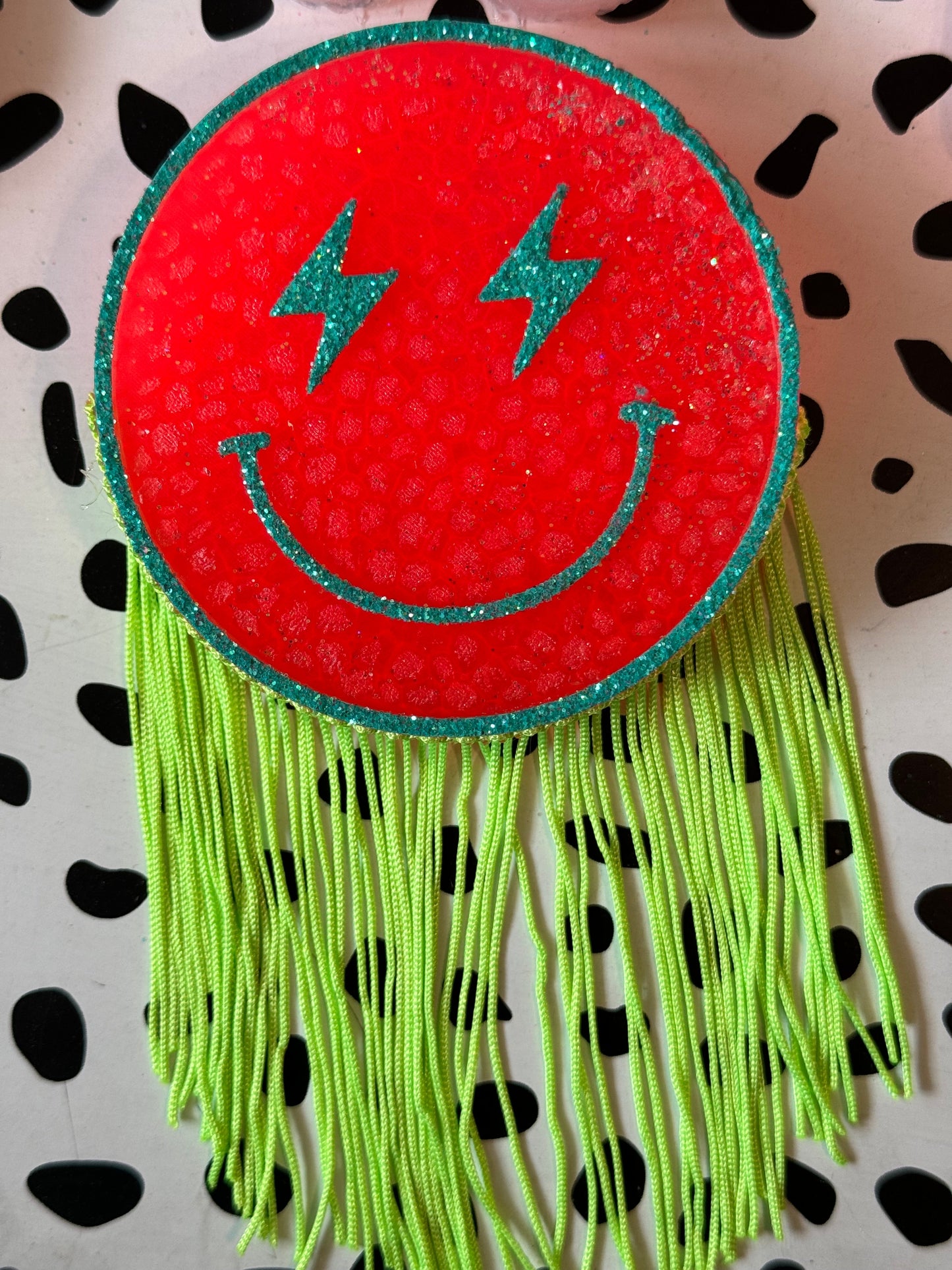 Neon Coral Smiley