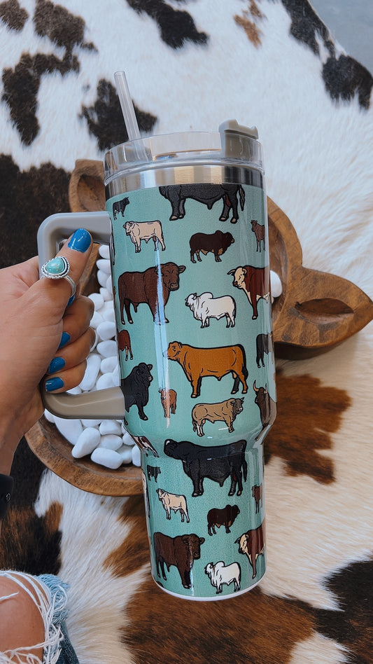 Cattle Breeds 40 oz Punchy Tumbler