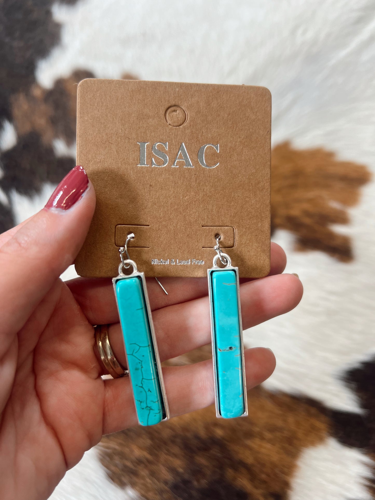 Turquoise Bar Earrings