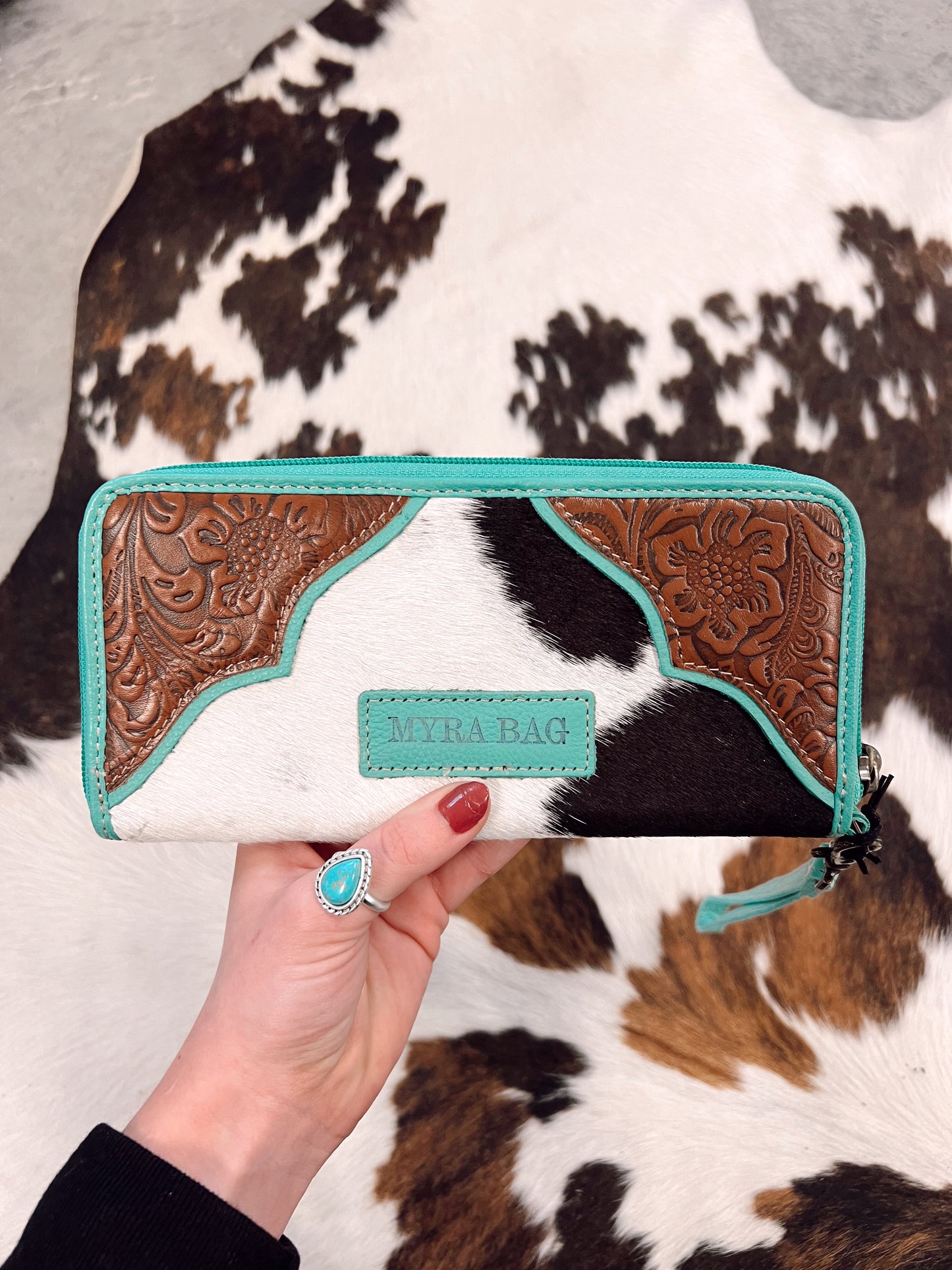 Tylersburg Turquoise Cowhide Wallet