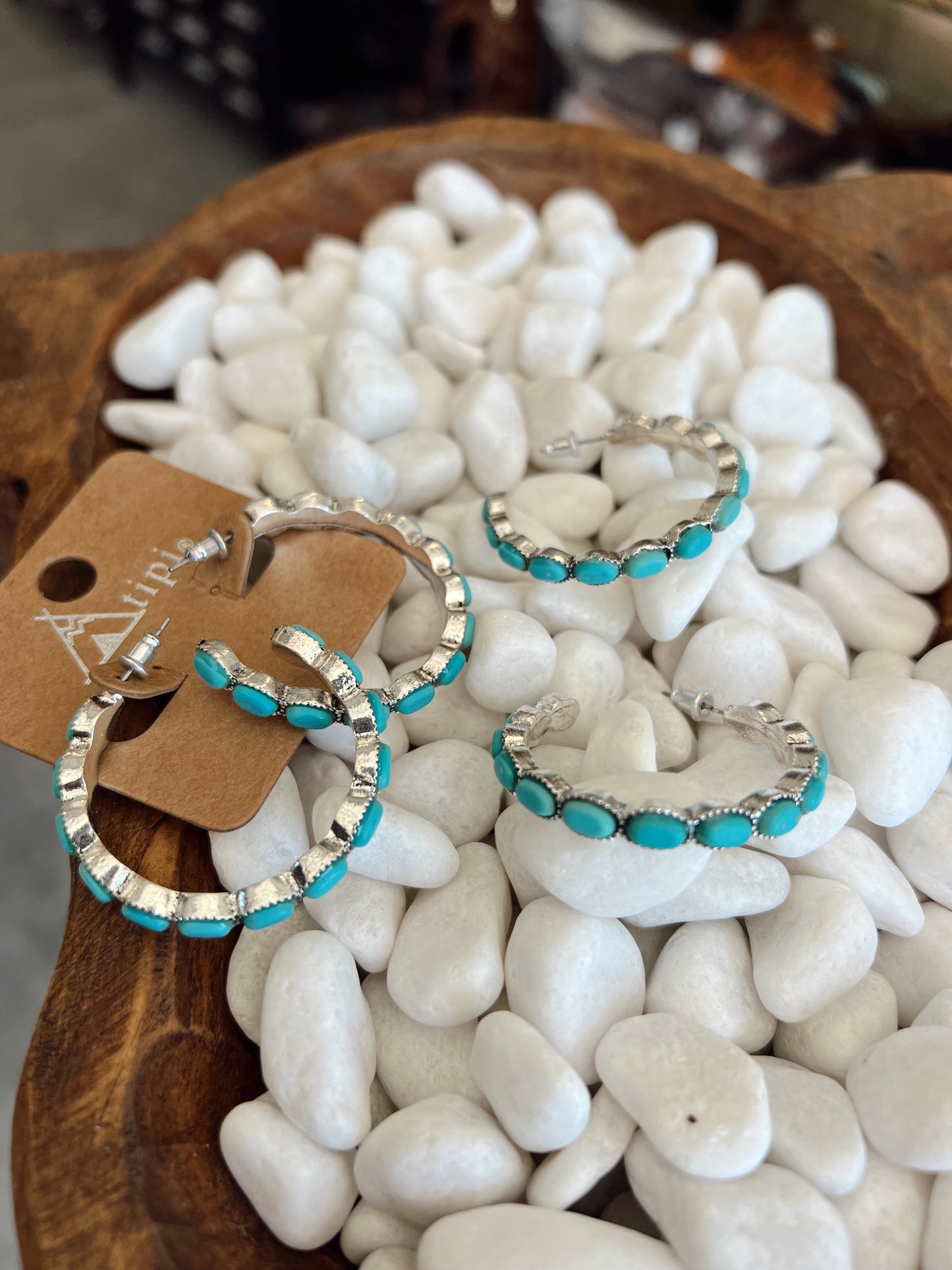 Turquoise Hoop Earrings