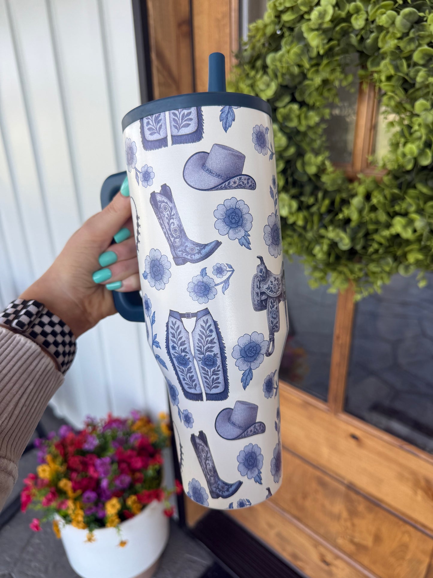 Western Chinoiserie Tumbler (32 & 40 oz)