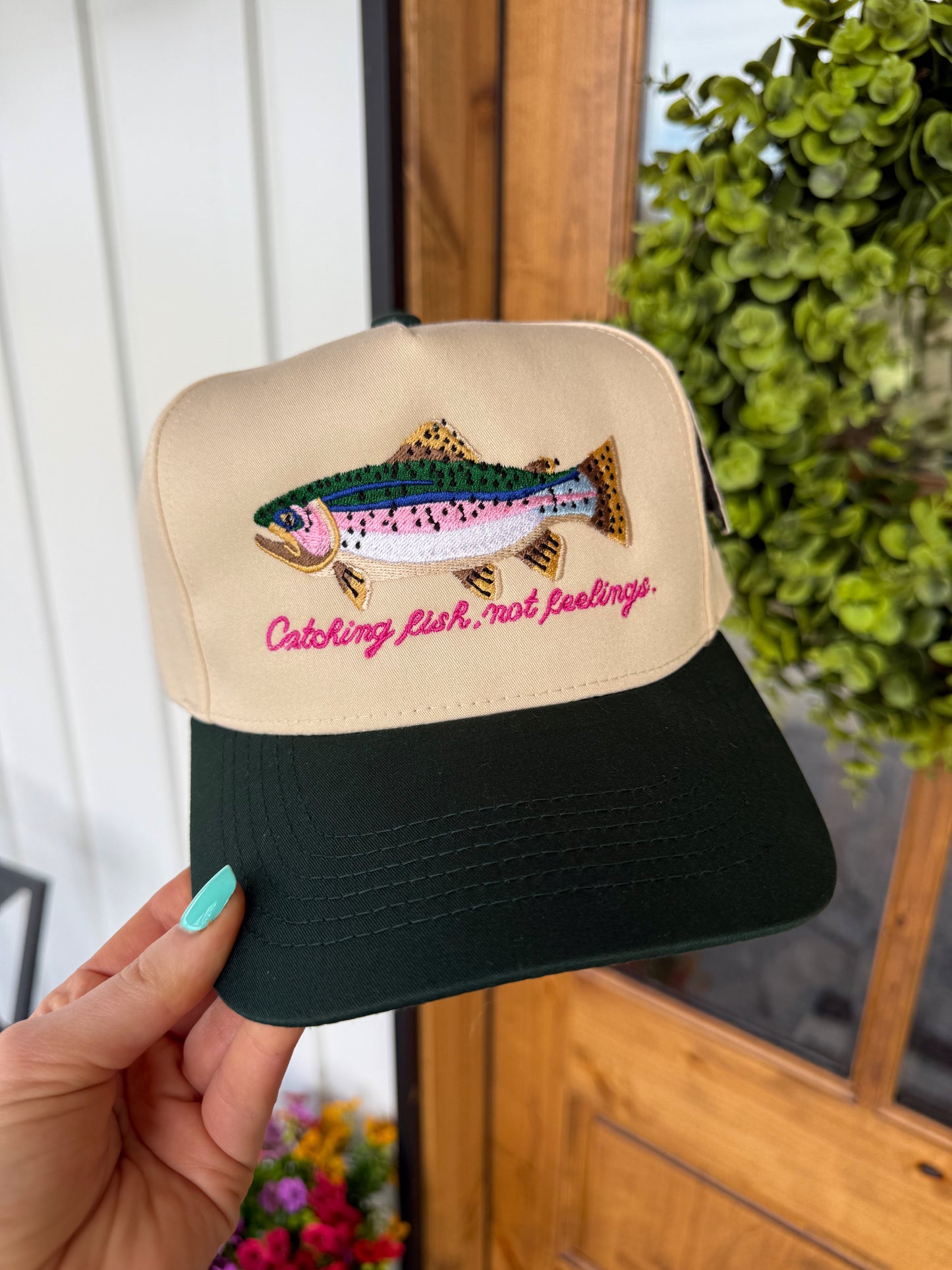 Catch Fish Not Feelings Embroidered Hat