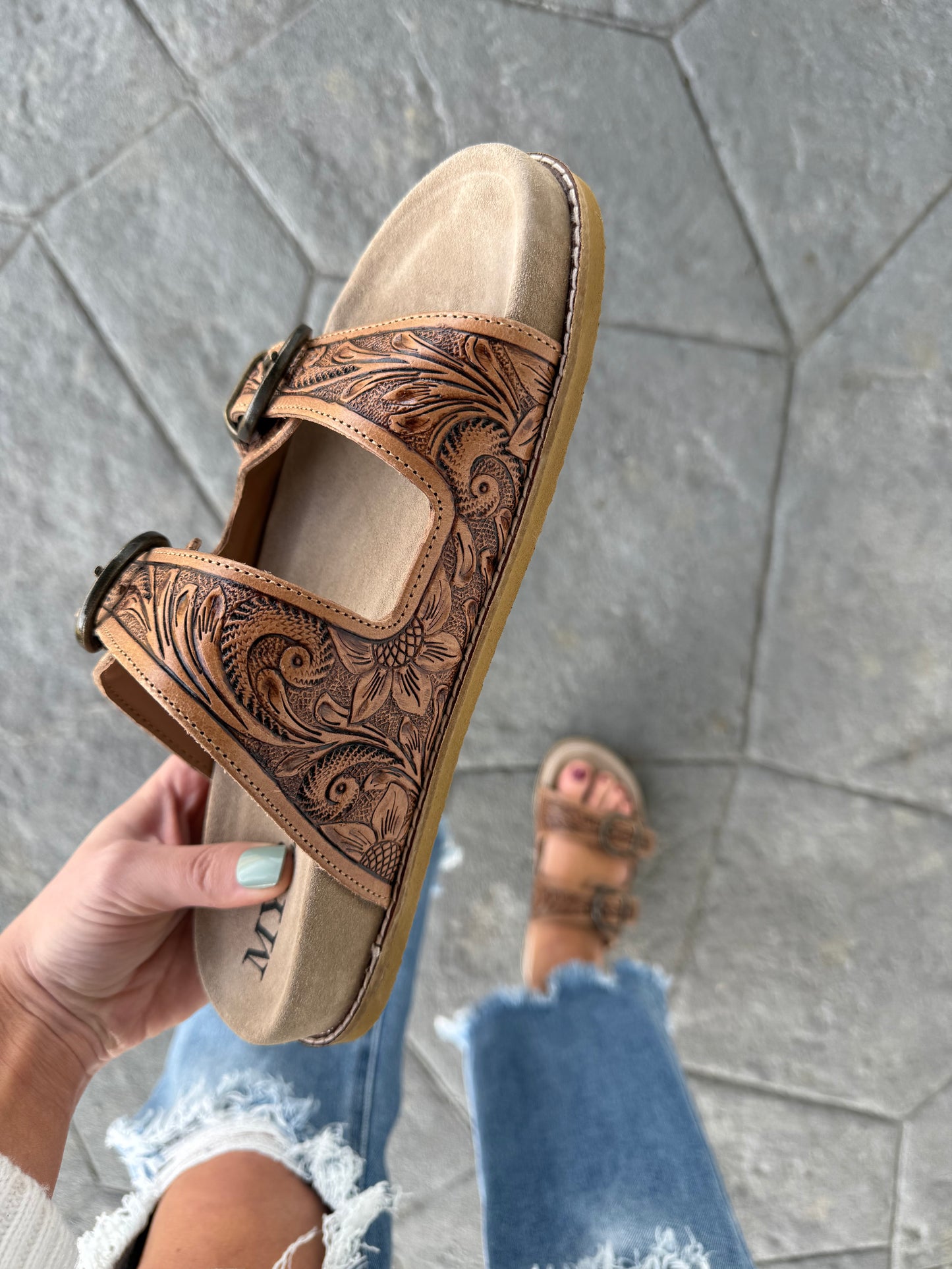 Willow Bloom Leather Sandals